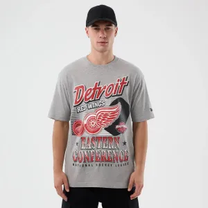 Detroit Red Wings NHL Sport Classic Grey T-Shirt Classic Crew Neck