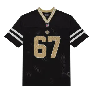Double Stitched Seams New Orleans Saints NFL Mesh Black Mesh Jersey