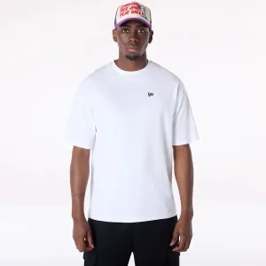 Brushed Interior Lining New Era Baseball Graphic White Oversized T-Shirt