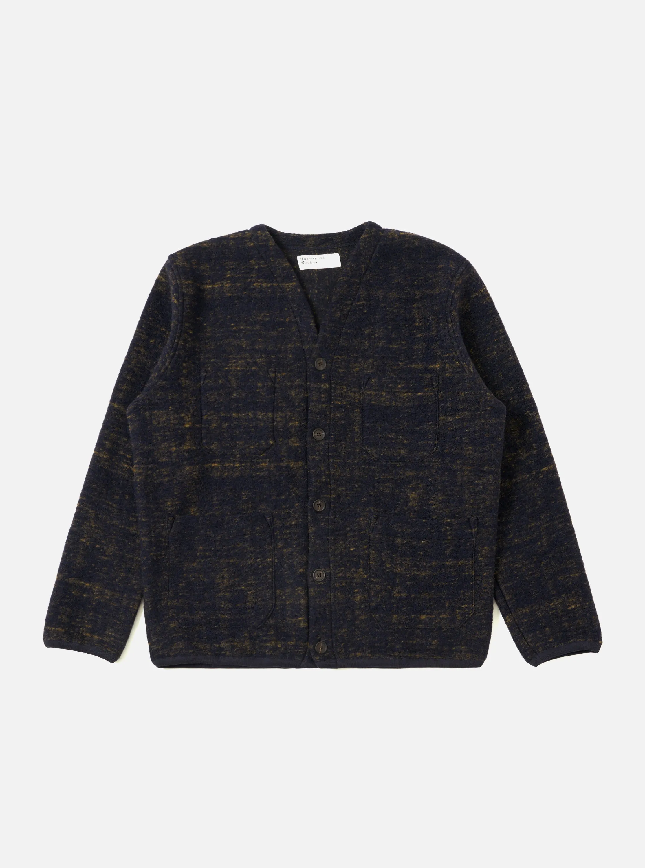 Navy Marble Fleece Cardigan Stylish Days All Day