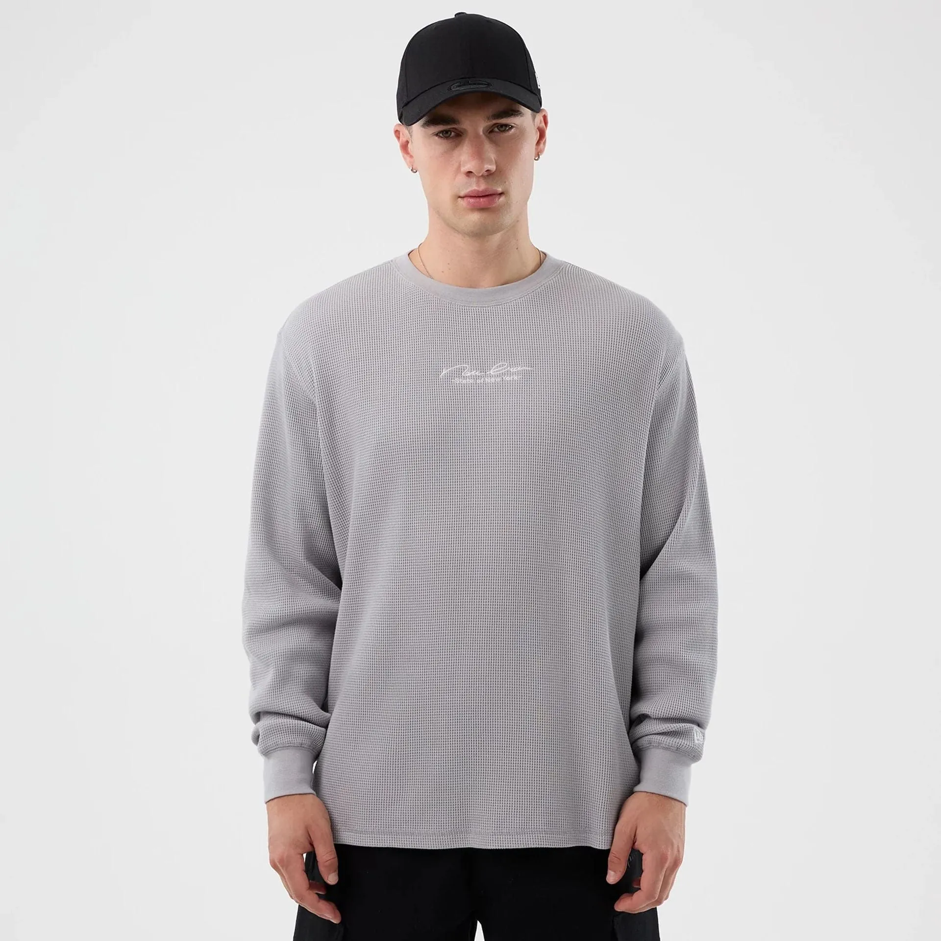 Colorfast Material New Era Basic Grey Long Sleeve T-Shirt