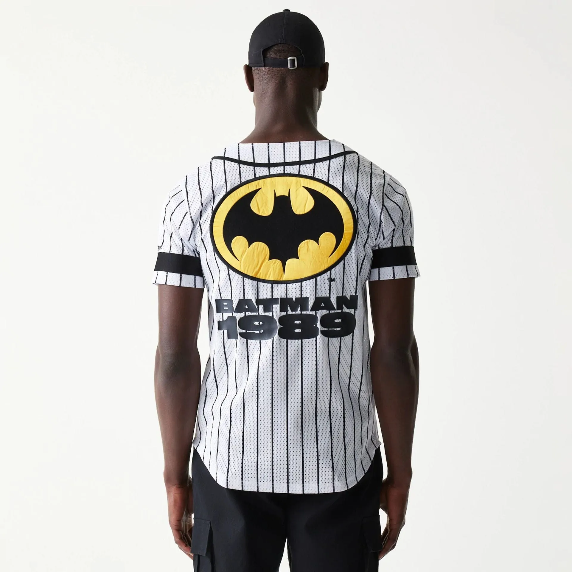 New Era Batman Pinstripe White Jersey Comfy Fit Simple and Comfortable