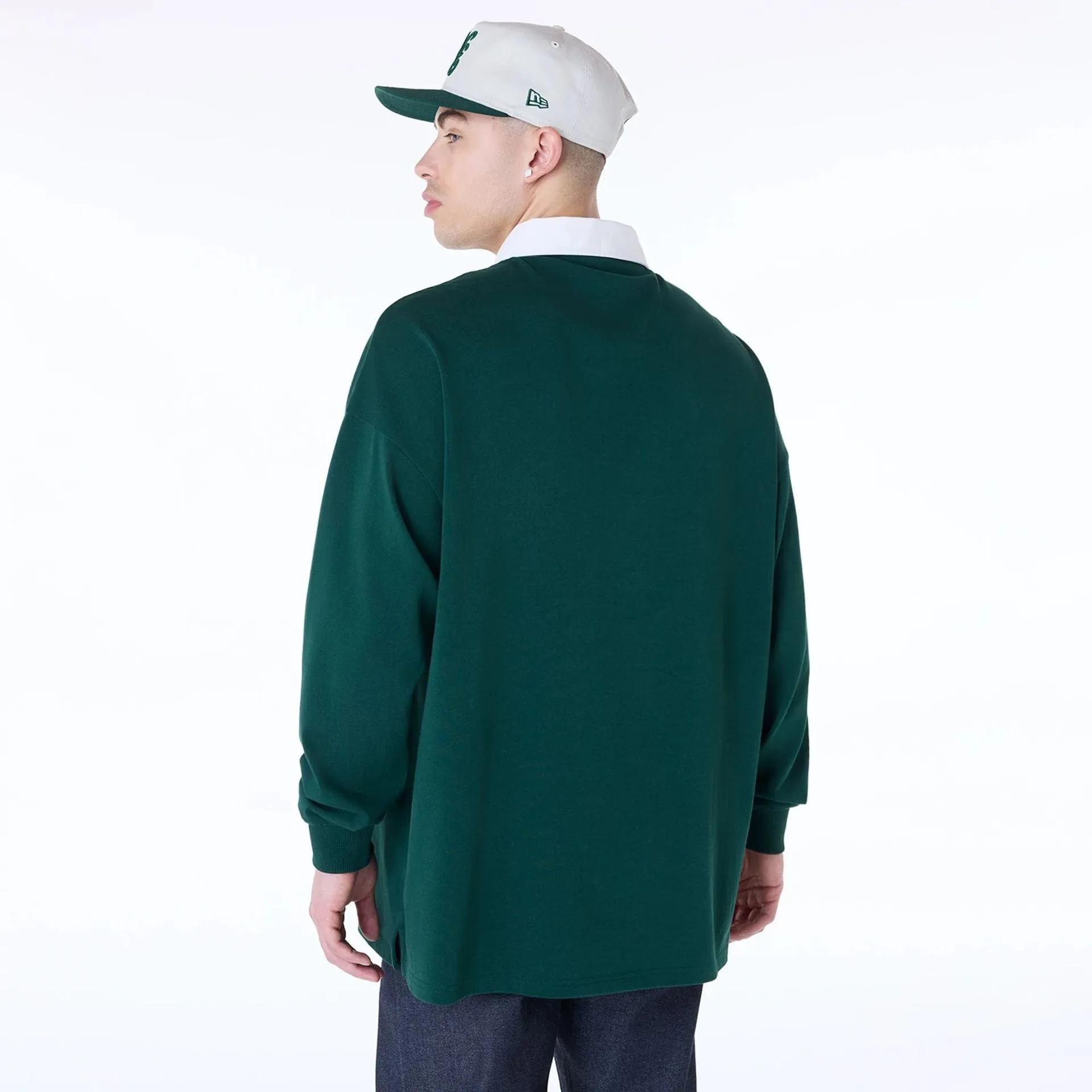 New Era Drop Shoulder Dark Green Rugby Comfy Layer layerable