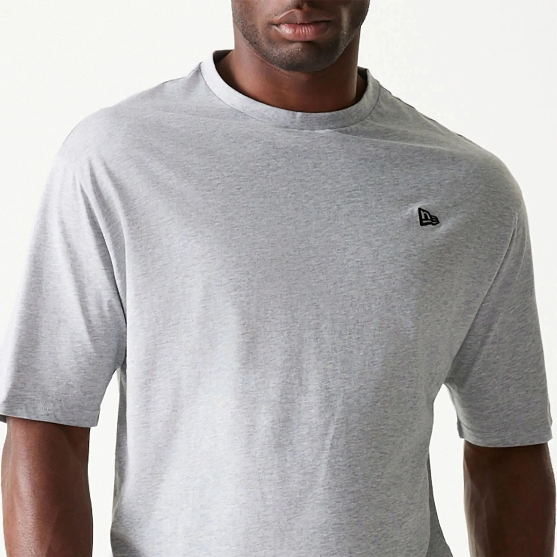 Layered Look New Era Essential Grey Oversized T-Shirt
