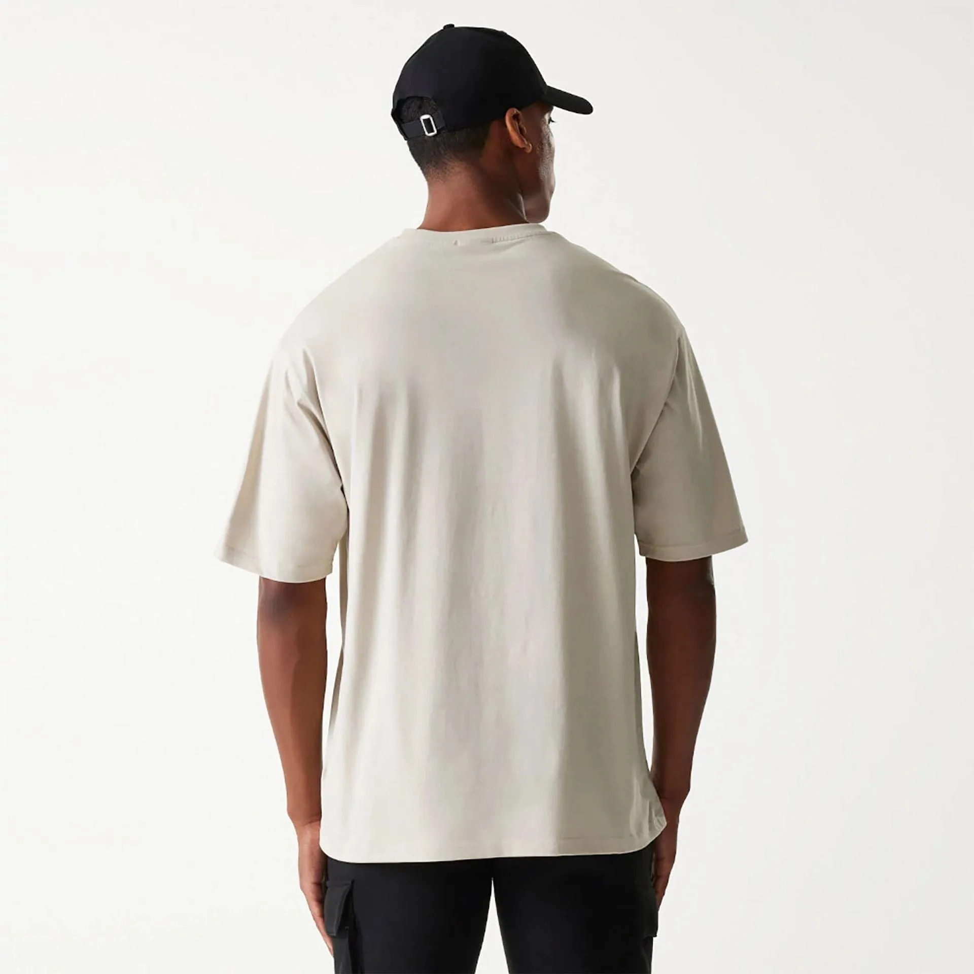 New Era Essential Light Beige Oversized T-Shirt Comfy Design Wear