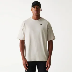 New Era Essential Light Beige Oversized T-Shirt Drop Shoulder Cut EthicalProduction