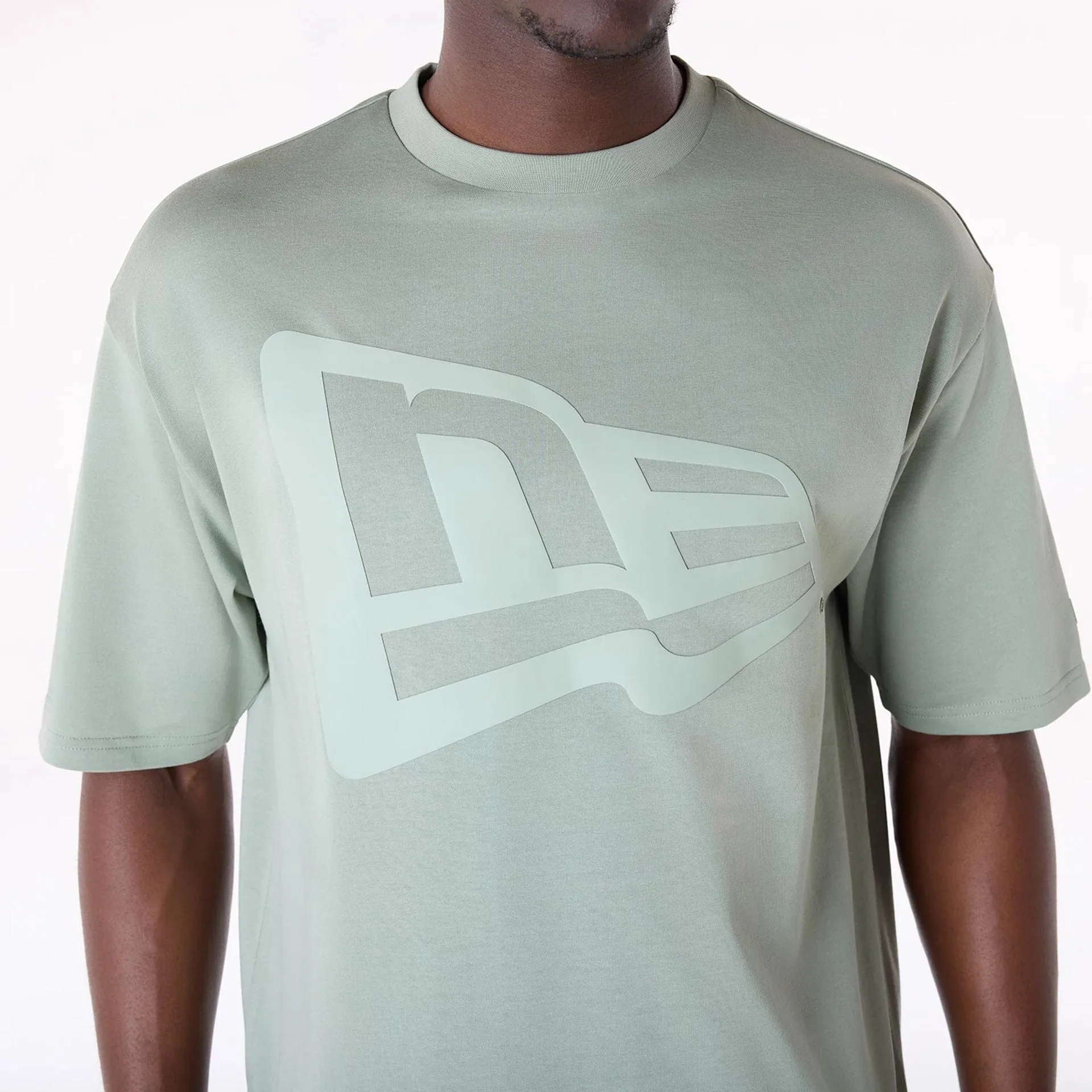 Seamless construction New Era Flag Pastel Green Oversized T-Shirt