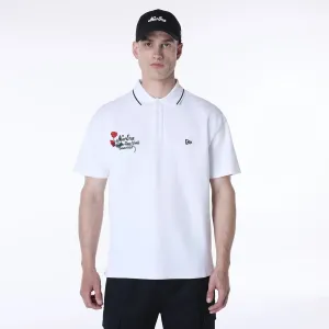 Eco friendly materials New Era Floral Polo White T-Shirt