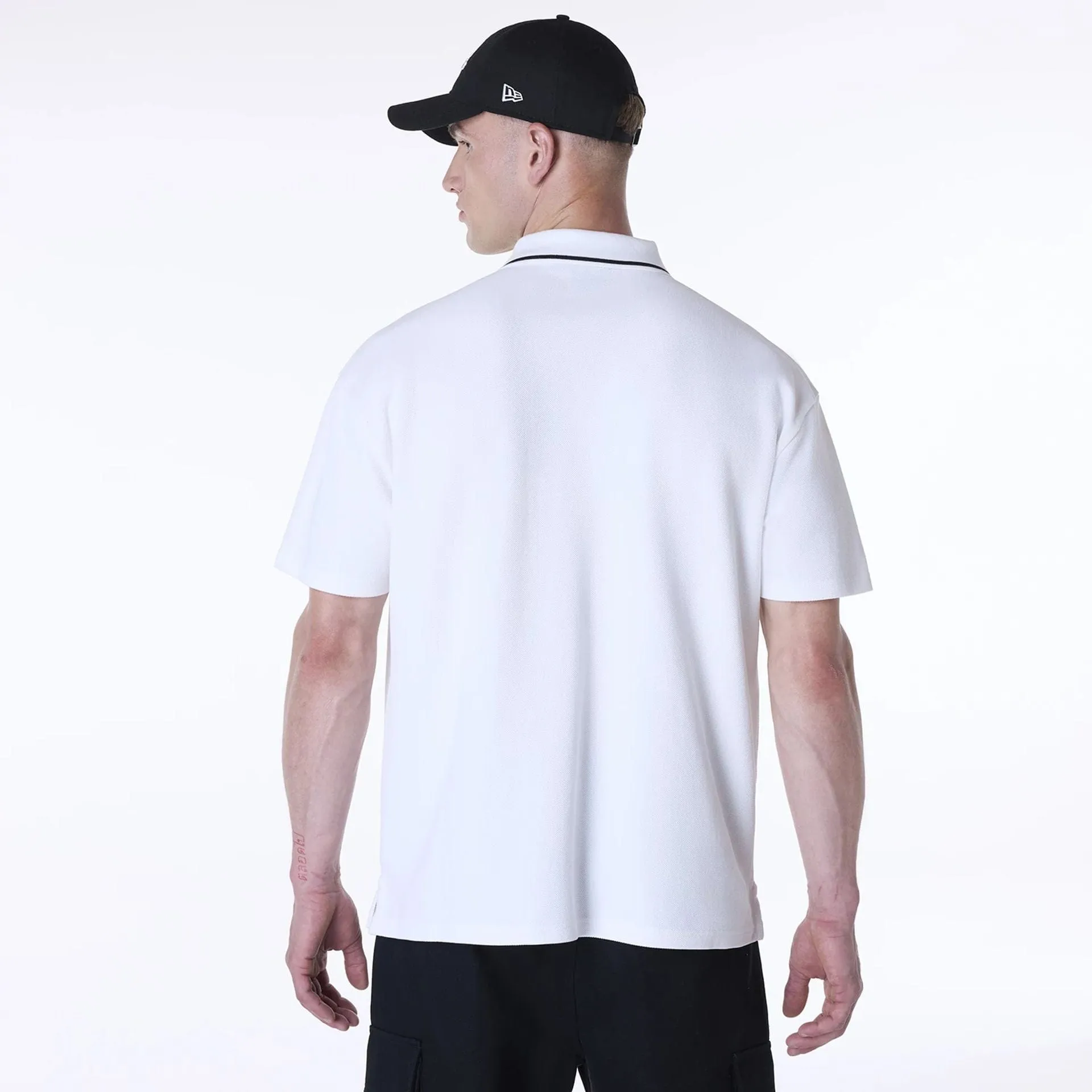 SeamFreeShoulders New Era Floral Polo White T-Shirt