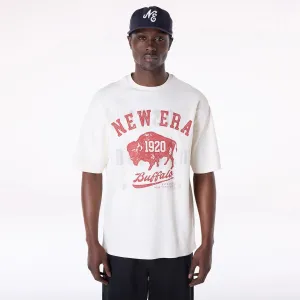 New Era Graphic Open White Oversized T-Shirt DoubleStitched Seams