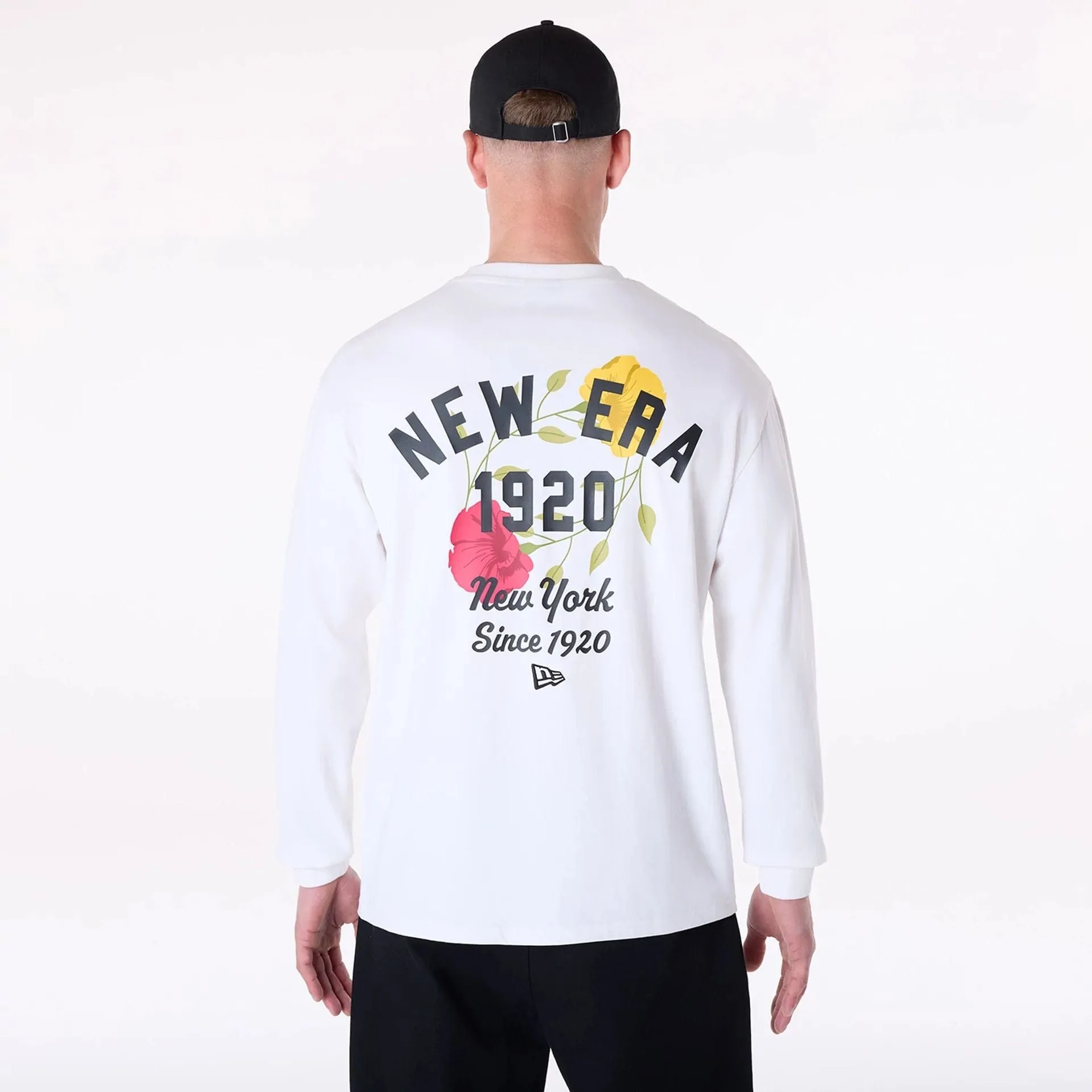 Lace trim New Era Graphic White Long Sleeve T-Shirt