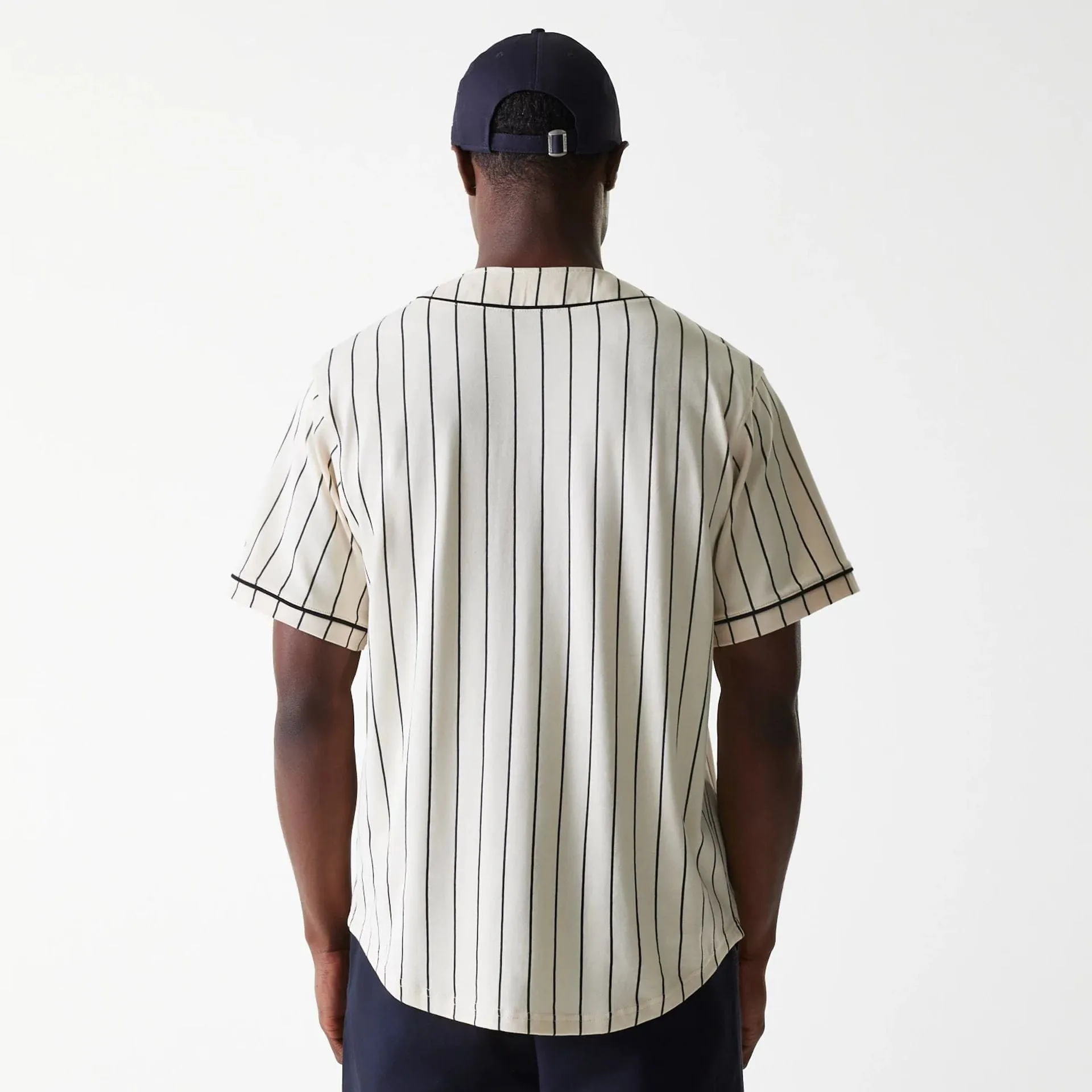 New Era Pinstripe Light Beige Jersey All Day Wear Elastic Fit