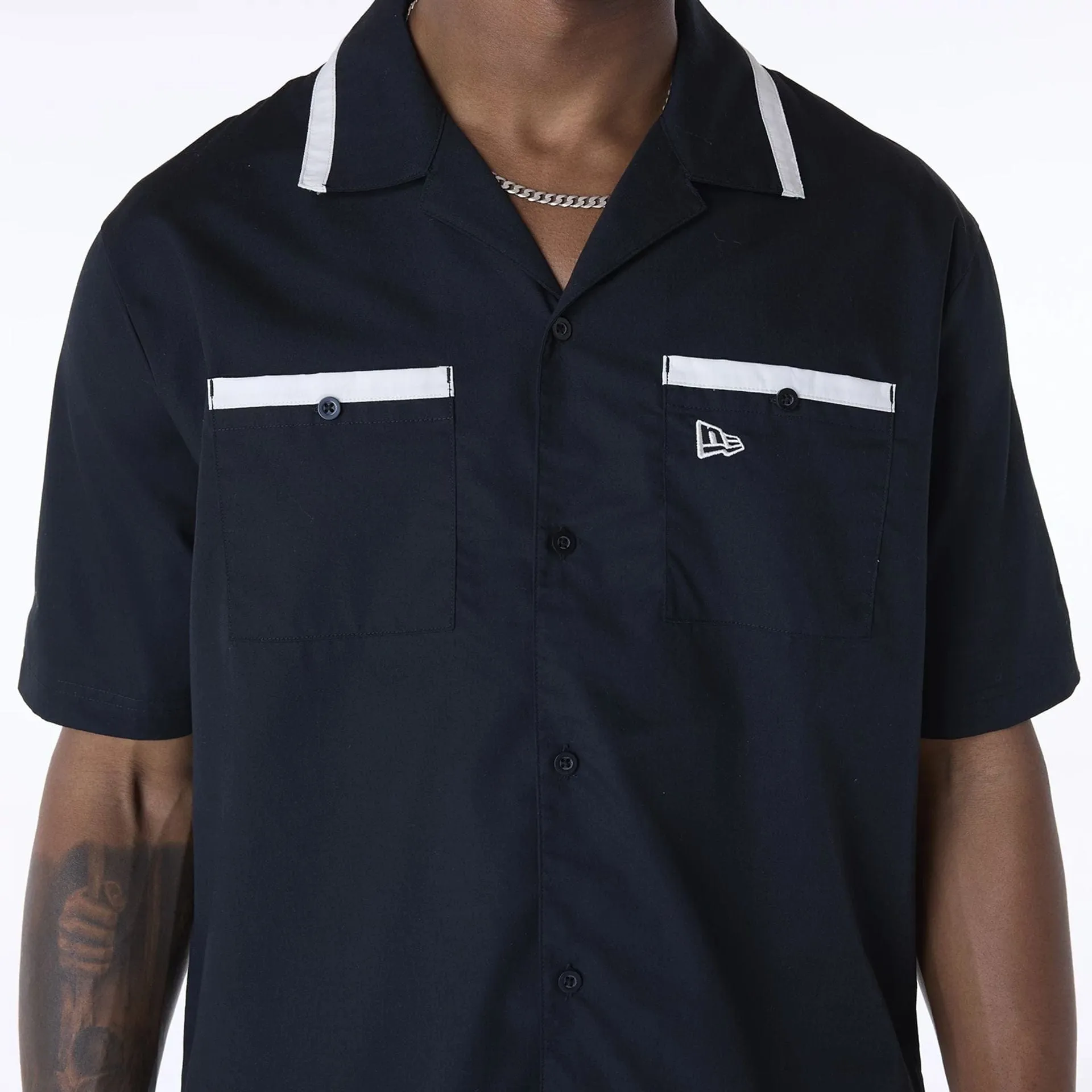 Festival wear New Era Revere Black Short Sleeve Shirt