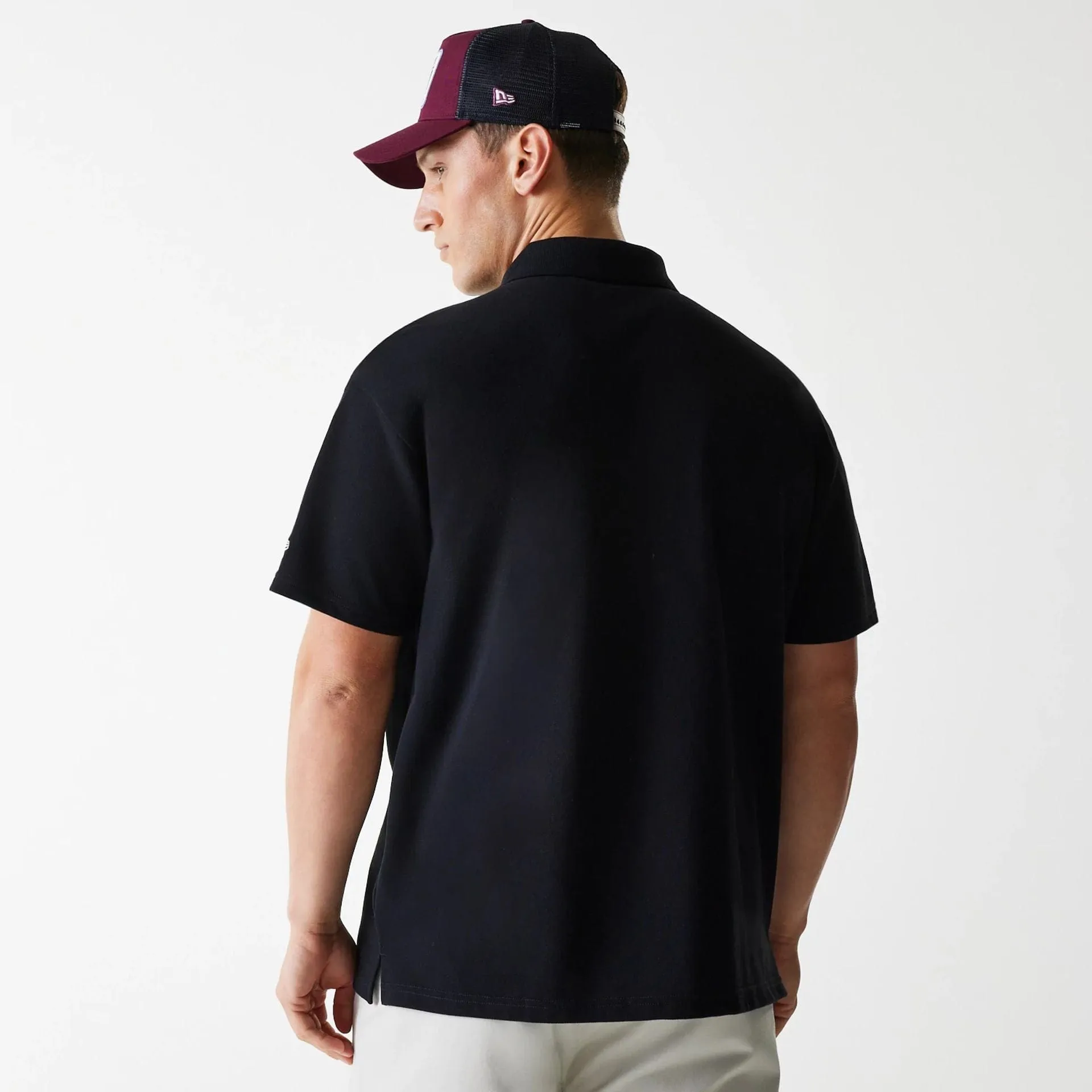 New Era Script Black Polo T-Shirt All-Purpose Wear