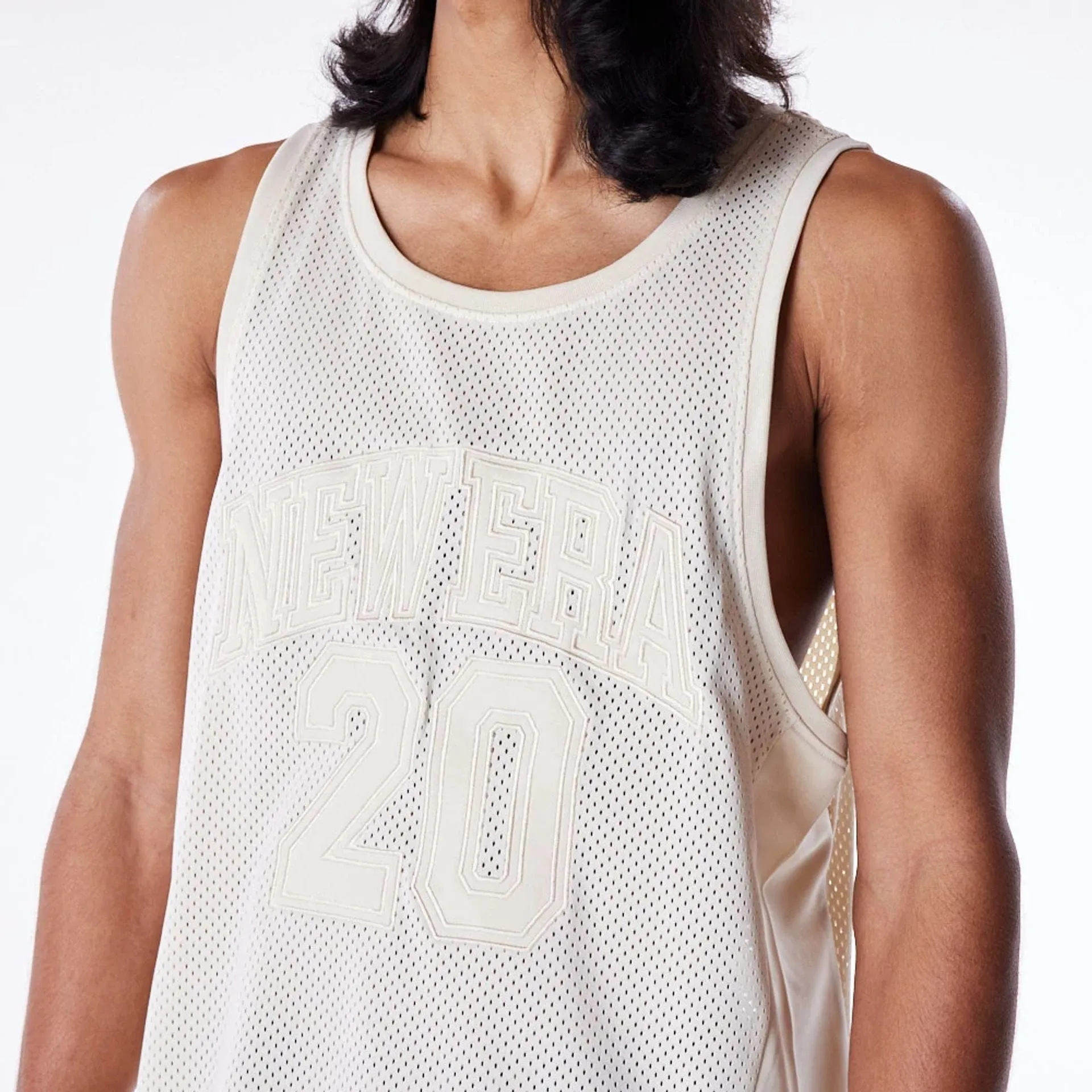 Casual Must-Have Elegant Detail New Era Stone Mesh Tank Top