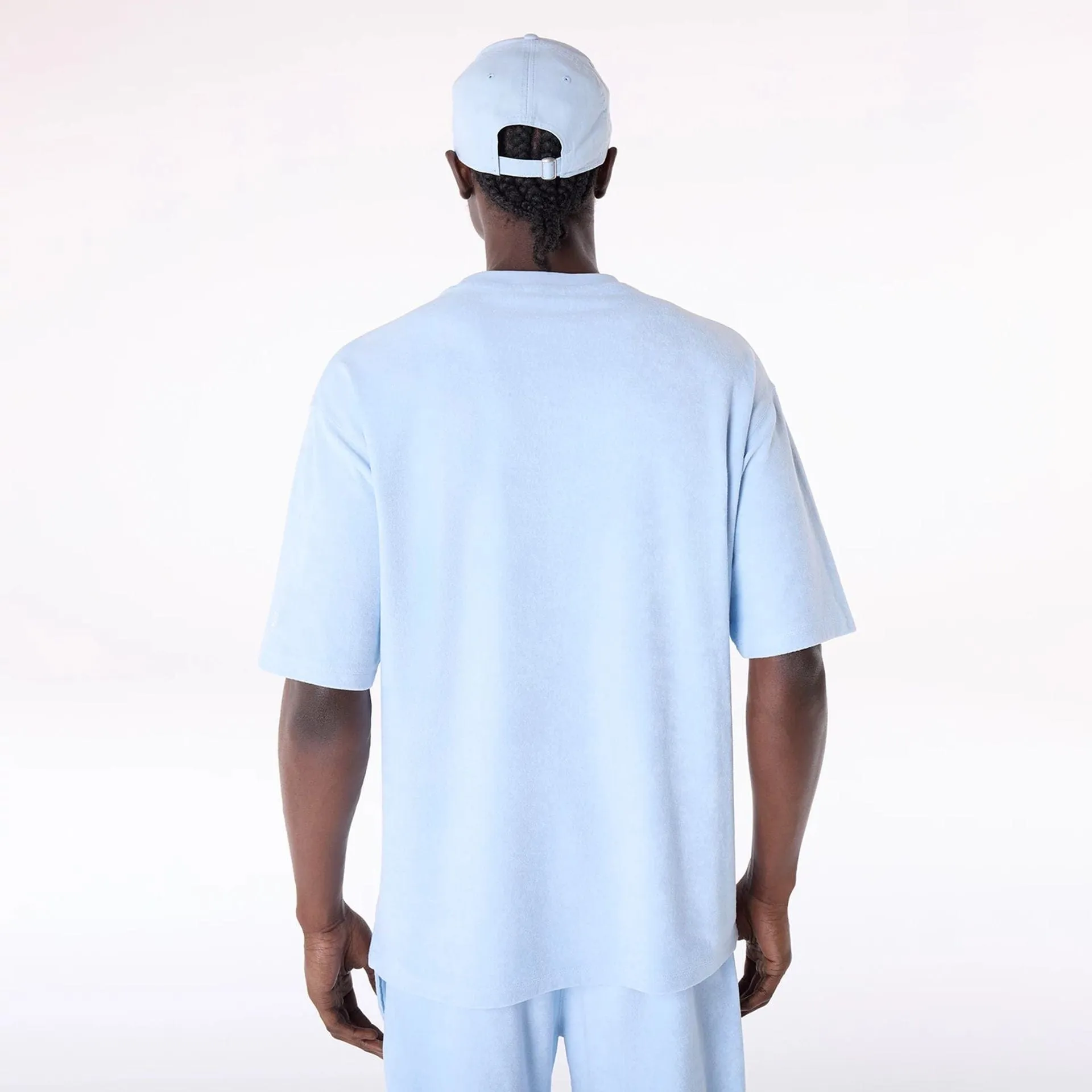 New Era Towelling Pastel Blue Oversized T-Shirt Everyday Flex