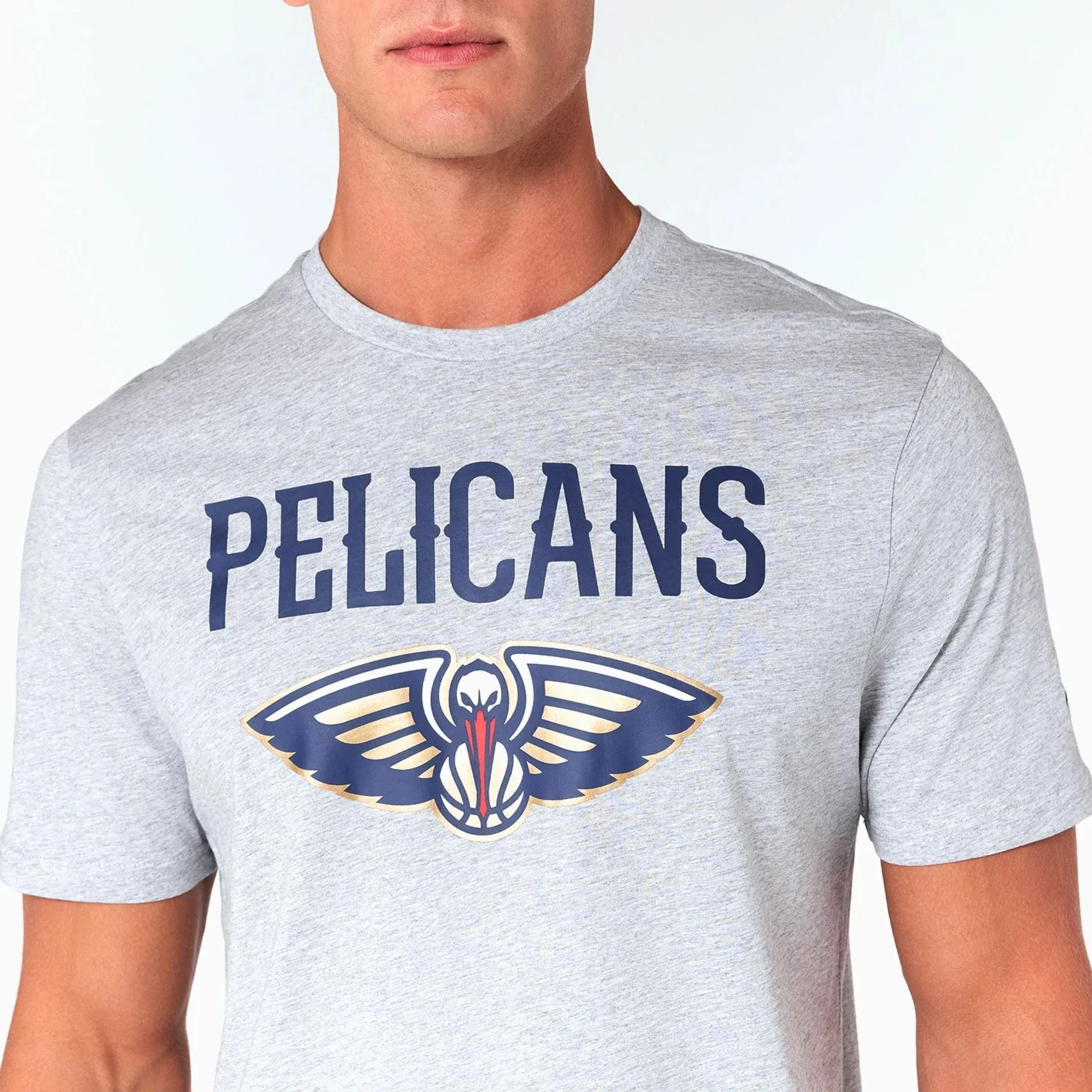 Friction Free Inner Lining sporty wear New Orleans Pelicans NBA Grey T-Shirt
