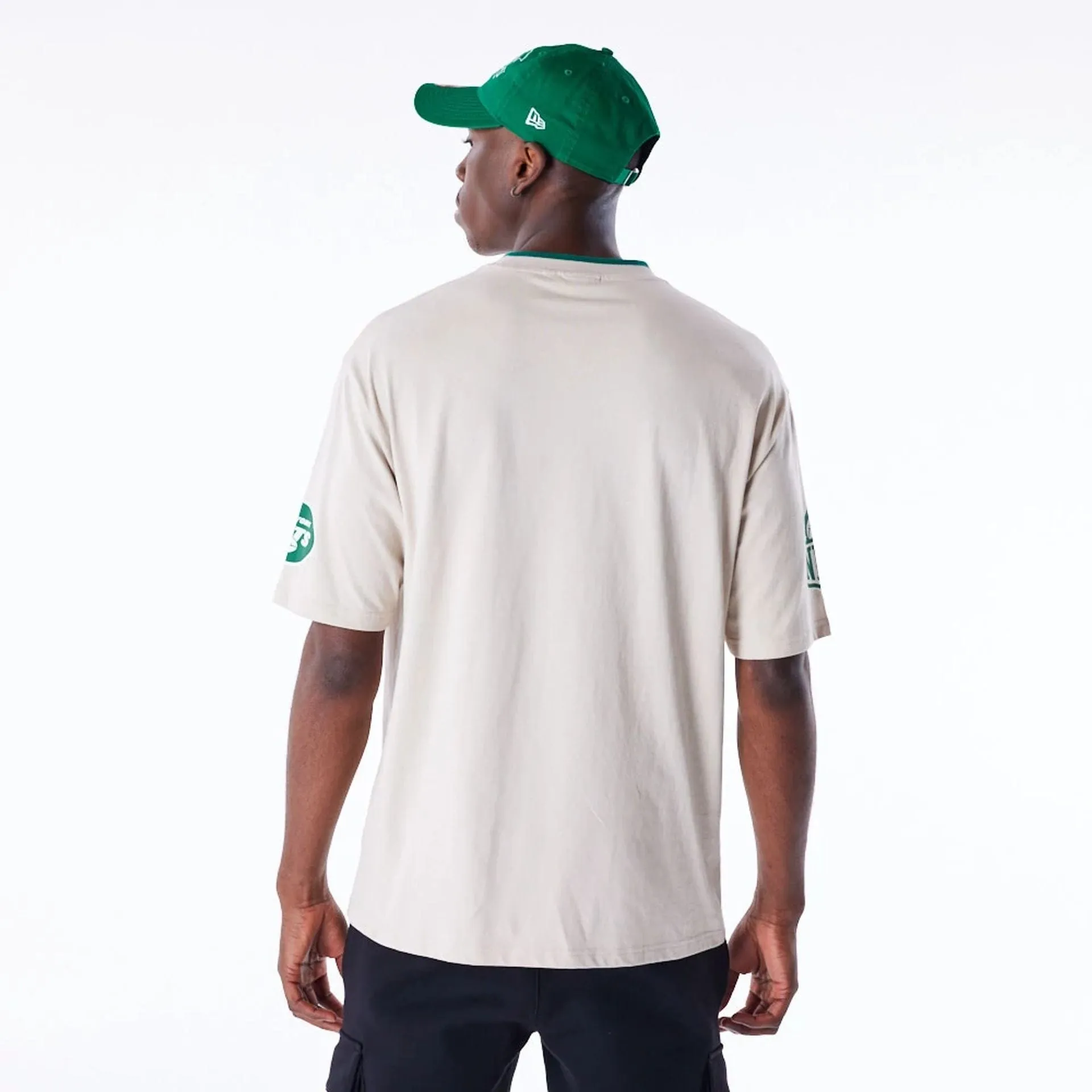 Wrinkle Resistant Cloth Comfy Design Wear New York Jets NFL Graphic Open White Oversized T-Shirt