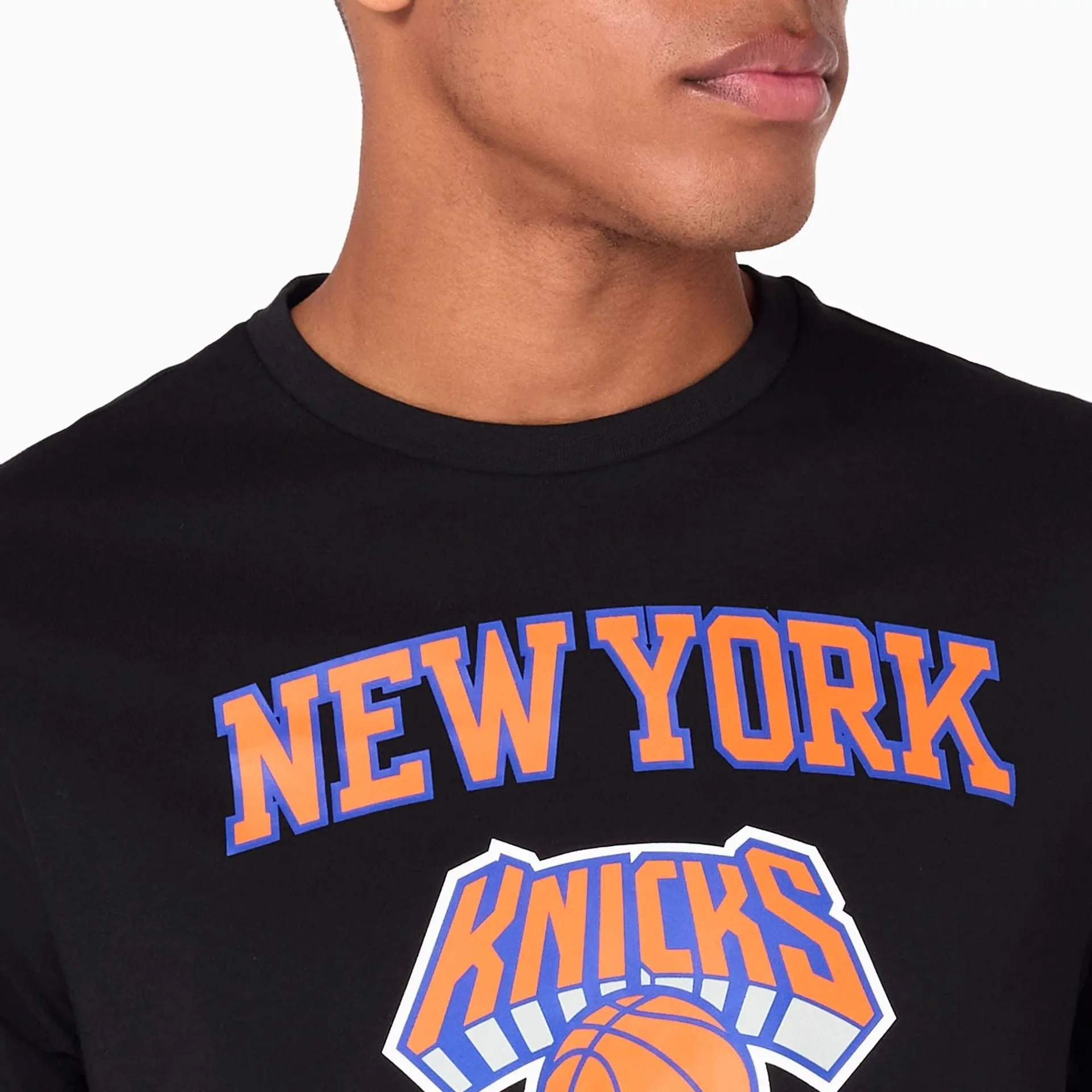 New York Knicks NBA Black T-Shirt Soft and Lightweight Sustainable Packaging
