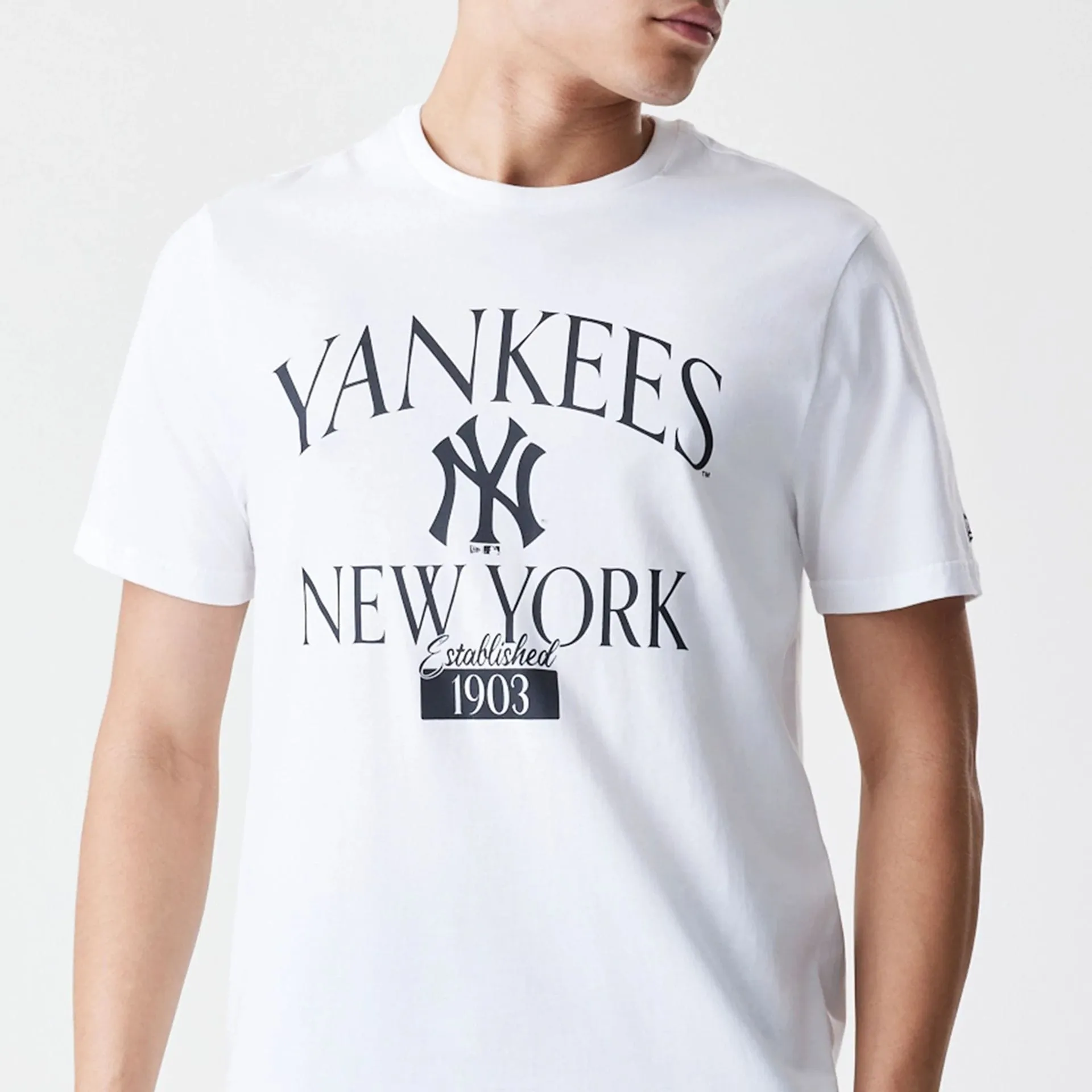 New York Yankees MLB Arch Wordmark White T-Shirt sports activity