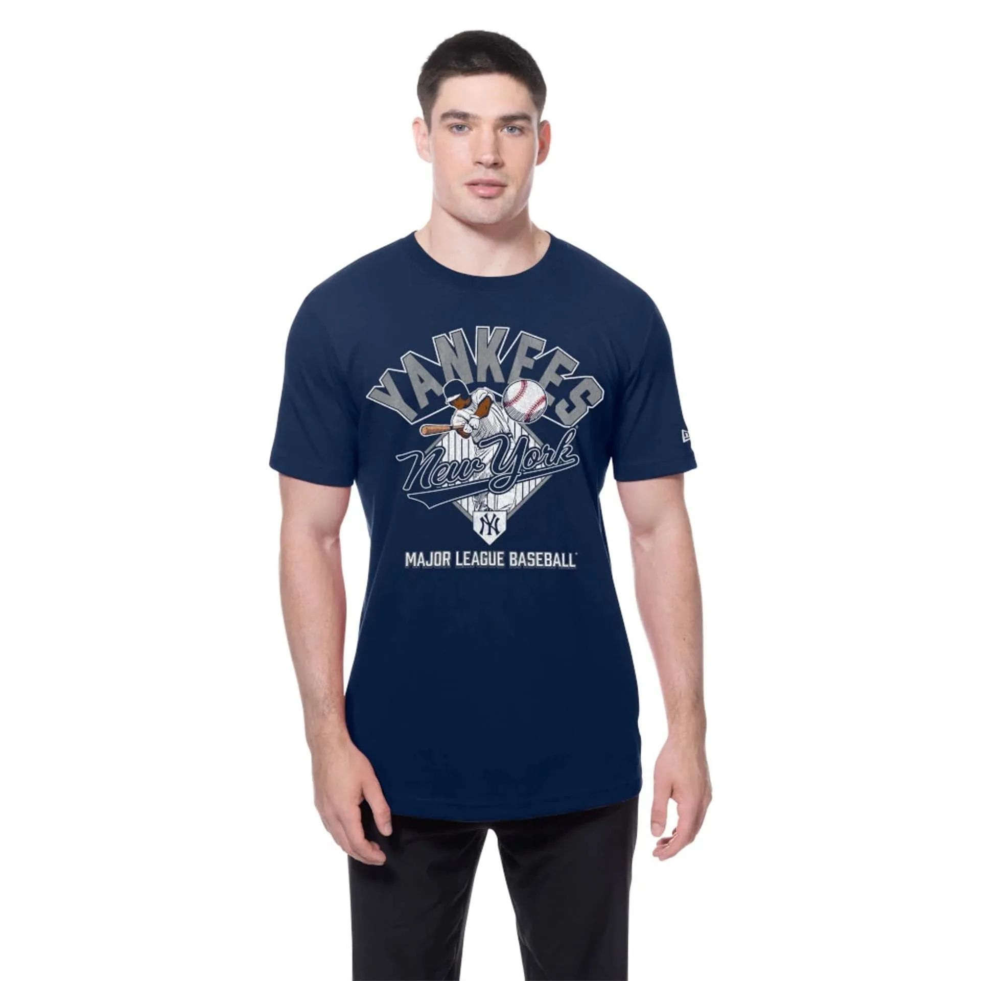Trendy Fabric Fresh and Cool New York Yankees MLB Batting Practice Navy T-Shirt