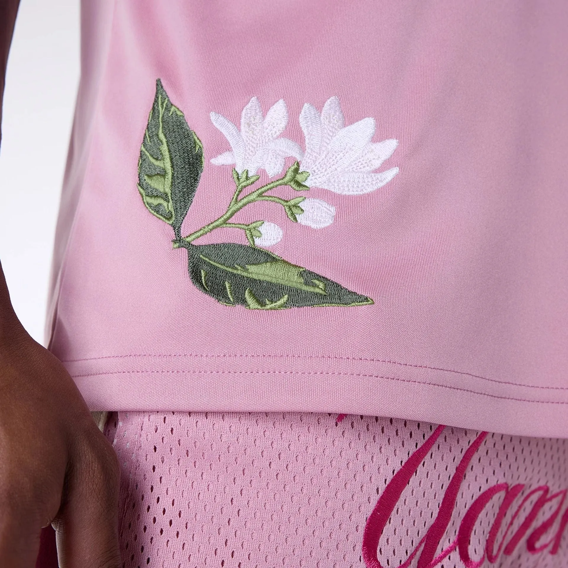 New York Yankees MLB Floral Dark Pink Oversized T-Shirt Active Comfort Breathable Fit Design