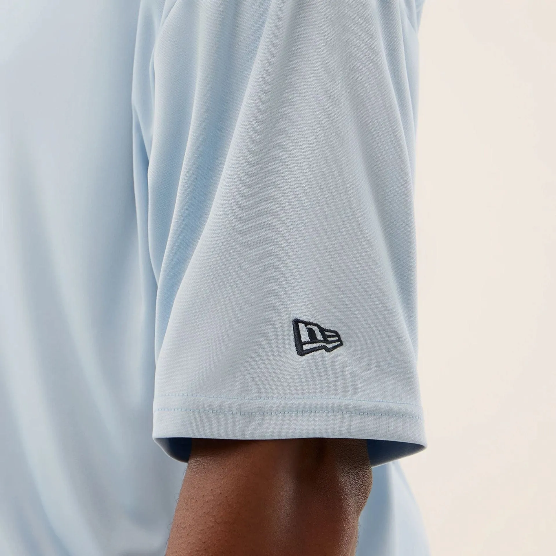 New York Yankees MLB Mesh Infill Pastel Blue Oversized T-Shirt spring fashion Anti Pilling Treatment