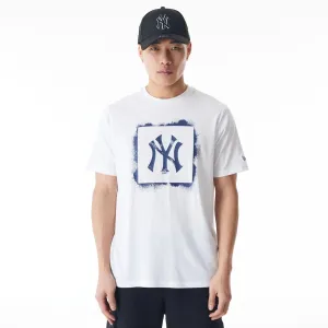 Anti Perspiration Lining New York Yankees MLB Spray Stamp Graphic White T-Shirt