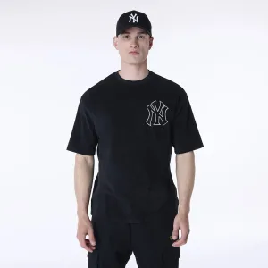 New York Yankees MLB Towelling Black Oversized T-Shirt Friction Free Inner Lining