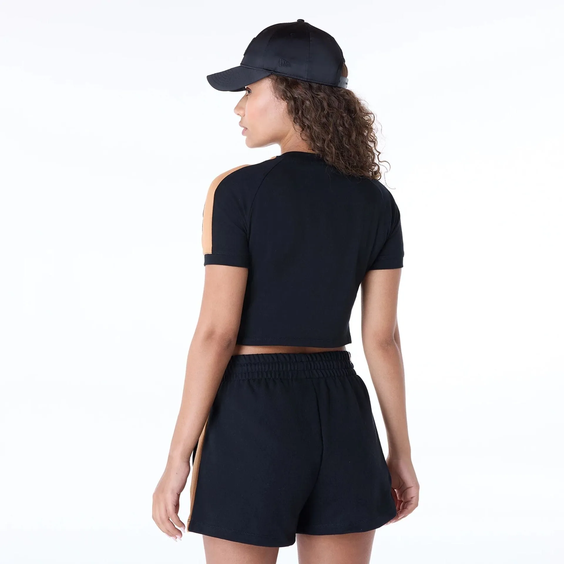 Light Flex Layered Shoulder Design New York Yankees Womens MLB Floral Black T-Shirt