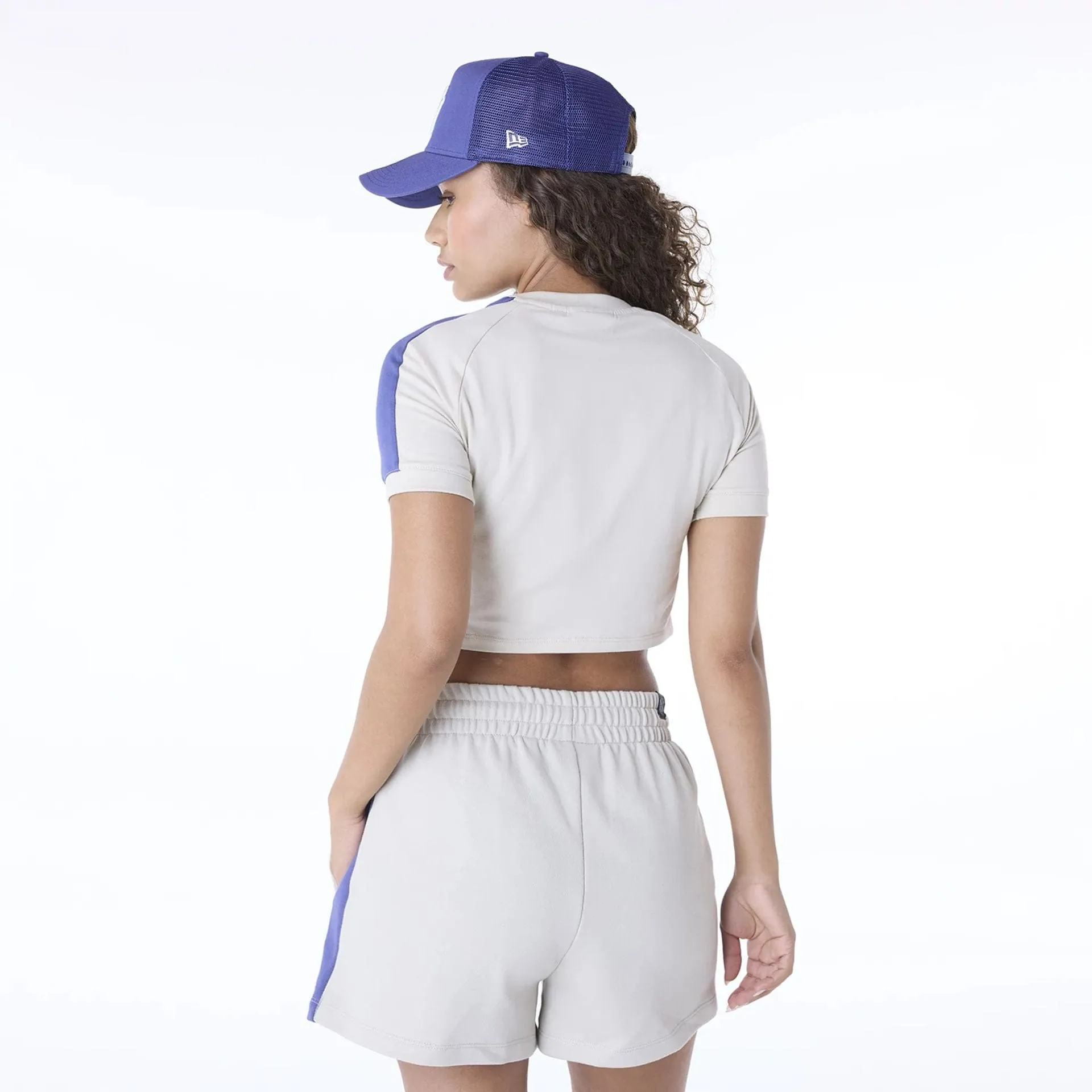 New York Yankees Womens MLB Floral Light Beige T-Shirt Cool and casual Sporty Layer Look