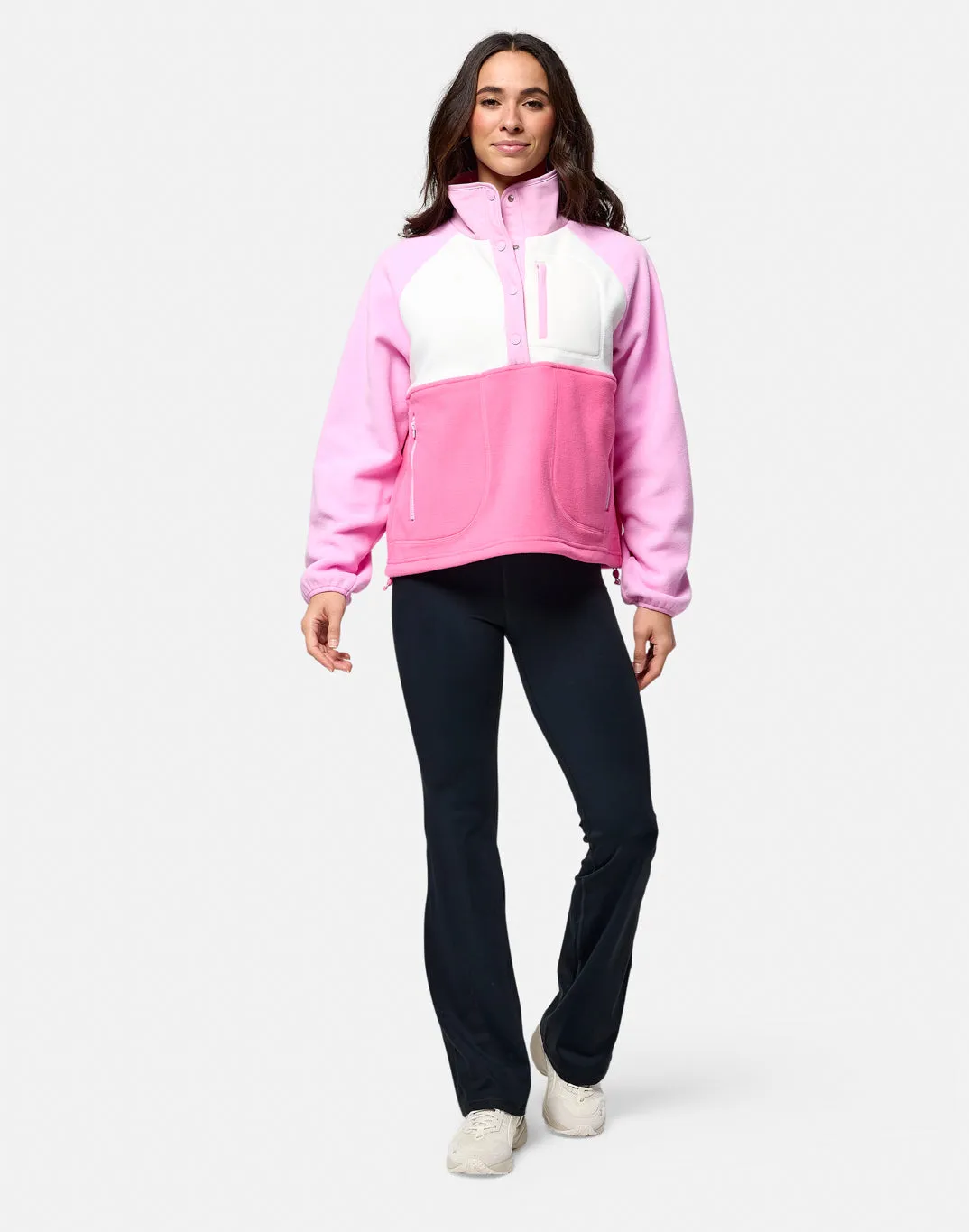 Cold Street Snap Polar Fleece in Cotton Candy