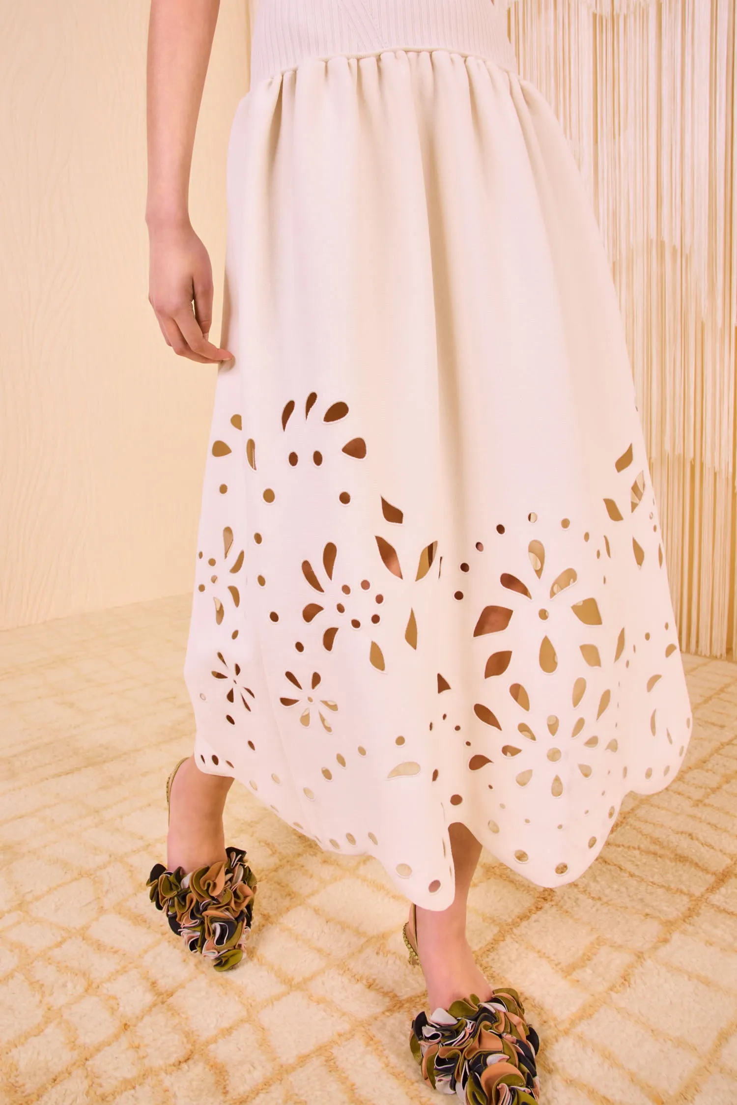 Trendy Sweatpants Rosaline Sleeveless Drop Waist Knit Midi - Cowrie