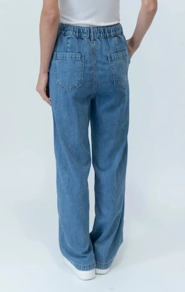 Hygienic Coating Compression Fit Wherever Denim Drawstring Pants