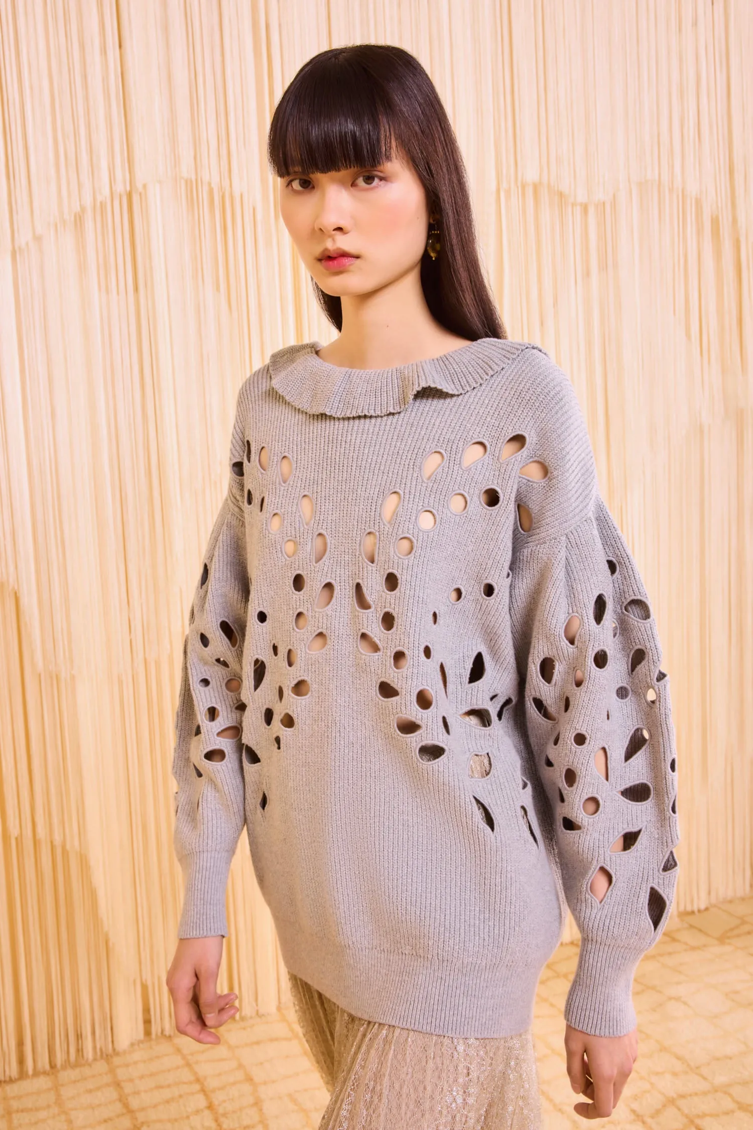 Chic Design Francia Pullover - Grey Melange