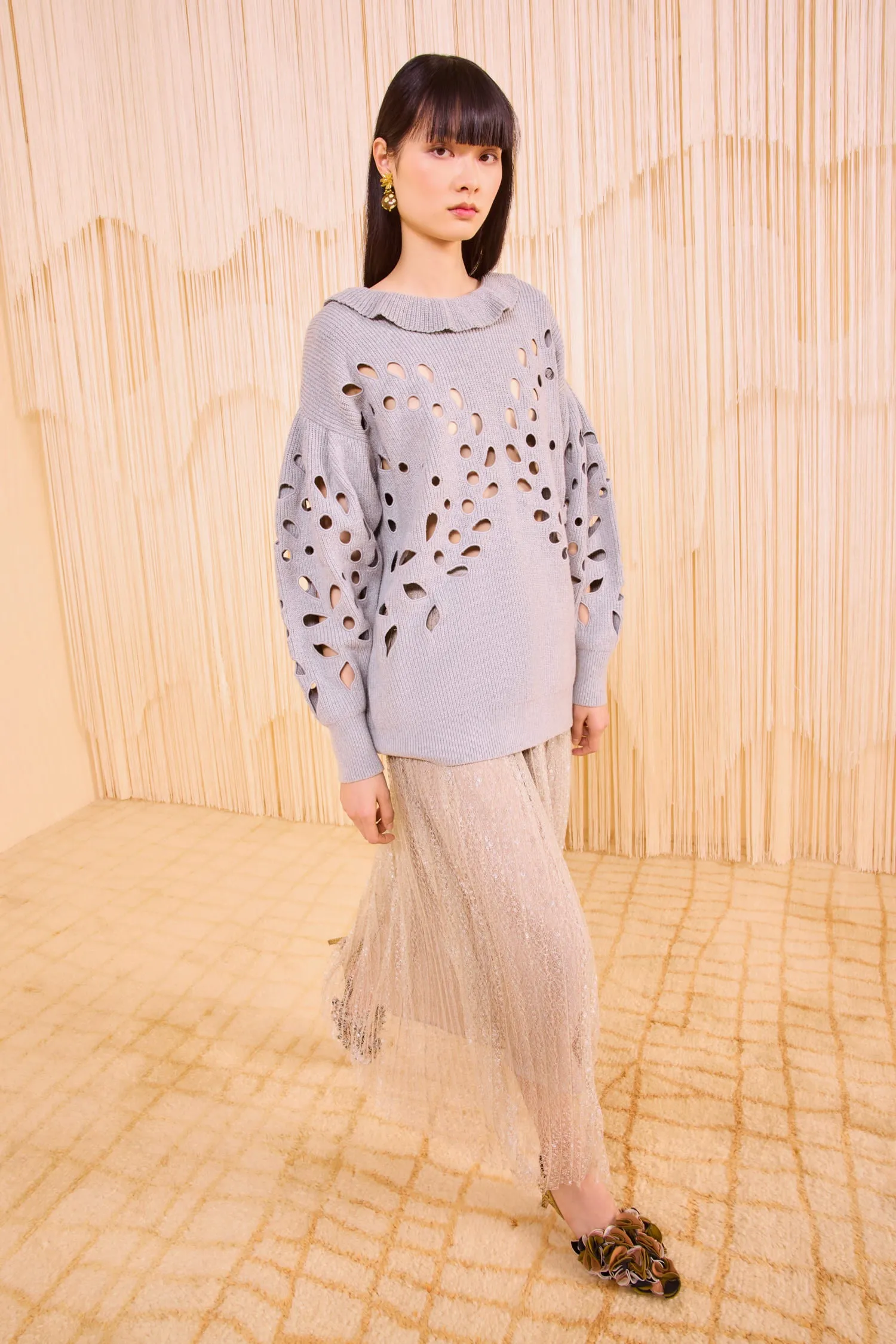 Noble Grace Shine Fit Francia Pullover - Grey Melange