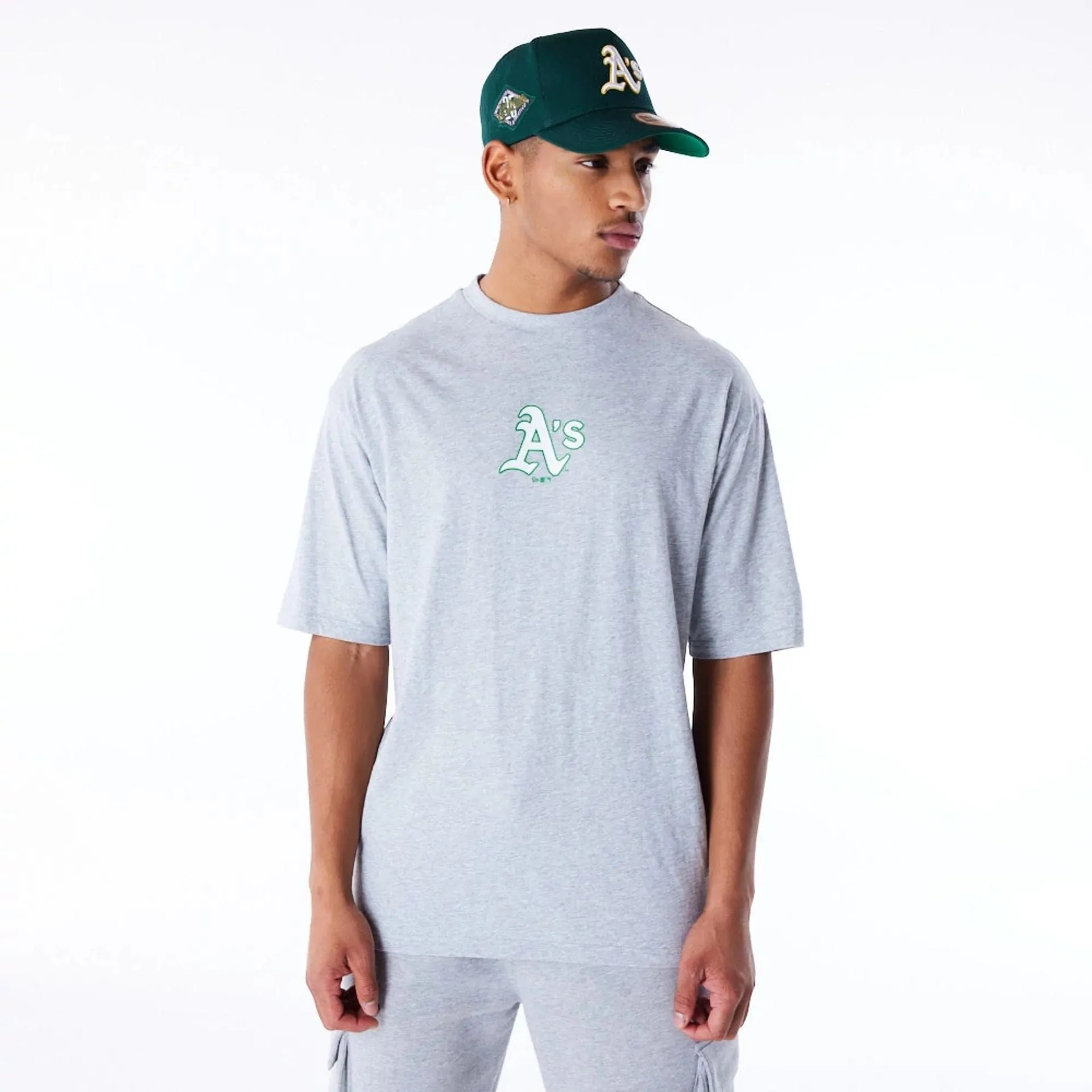 Oakland Athletics MLB World Series Grey Oversized T-Shirt Stylish Day Wear