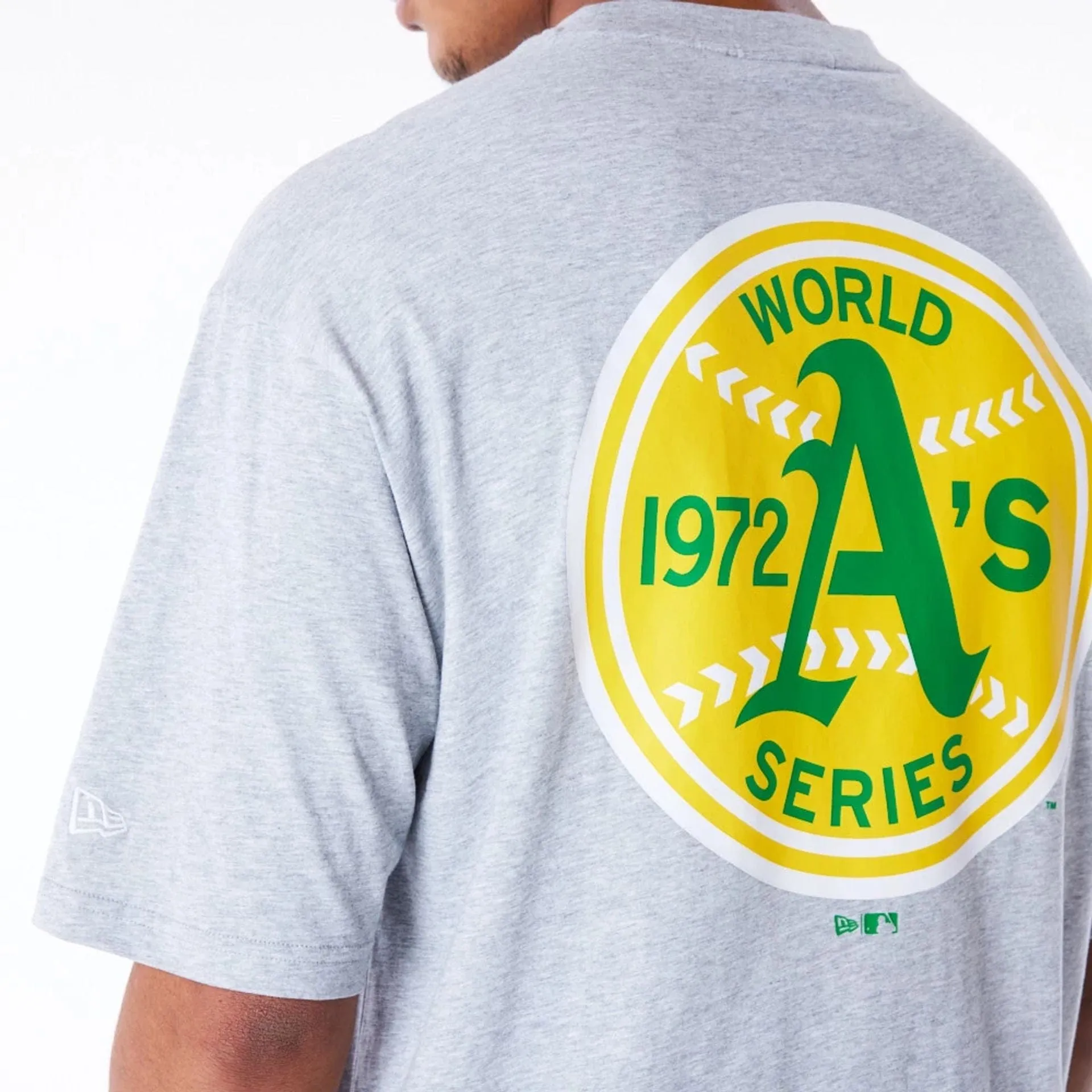 Retro Style Eco Friendly Material Oakland Athletics MLB World Series Grey Oversized T-Shirt