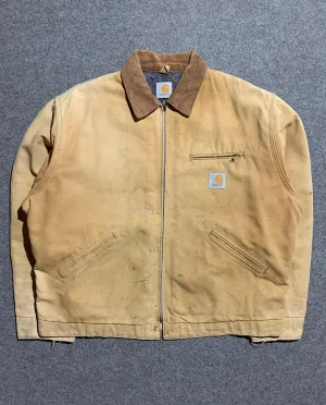 Smooth Zipper Glides Warmth Retention Technology 90s Carhartt Detroit jacket Made in USA (L)