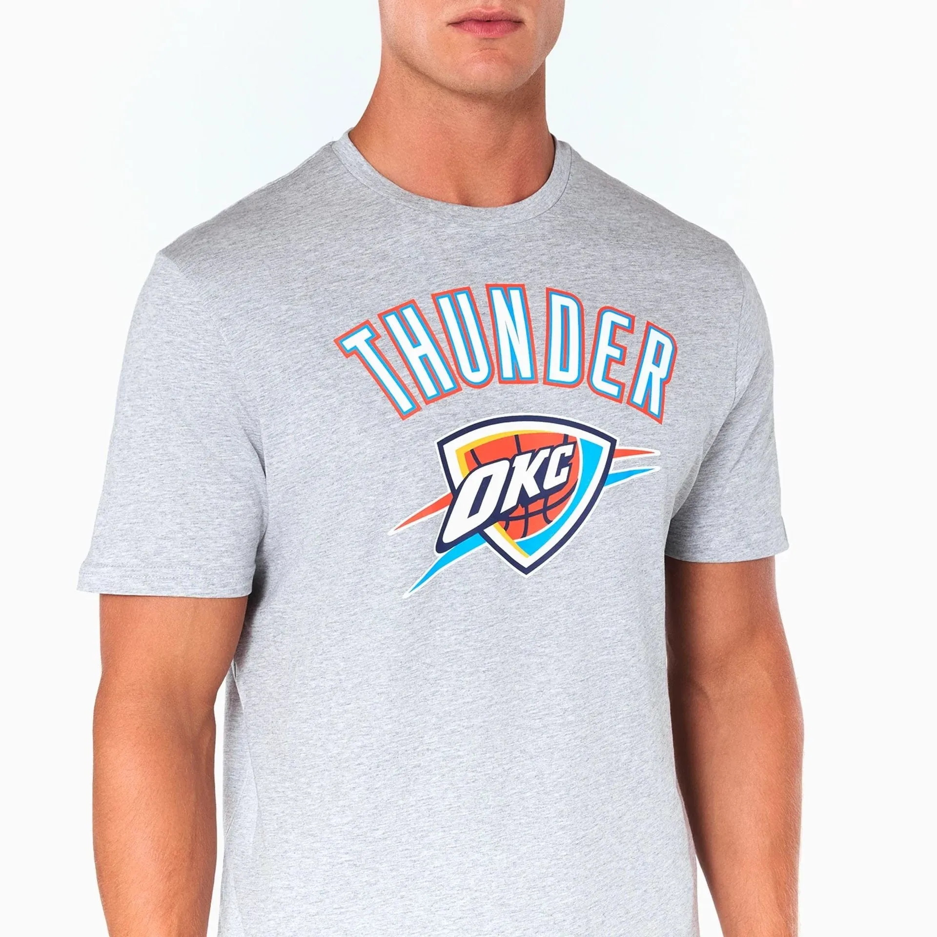 City Smart Look Abrasion Resistant Fabric Oklahoma City Thunder NBA Grey T-Shirt