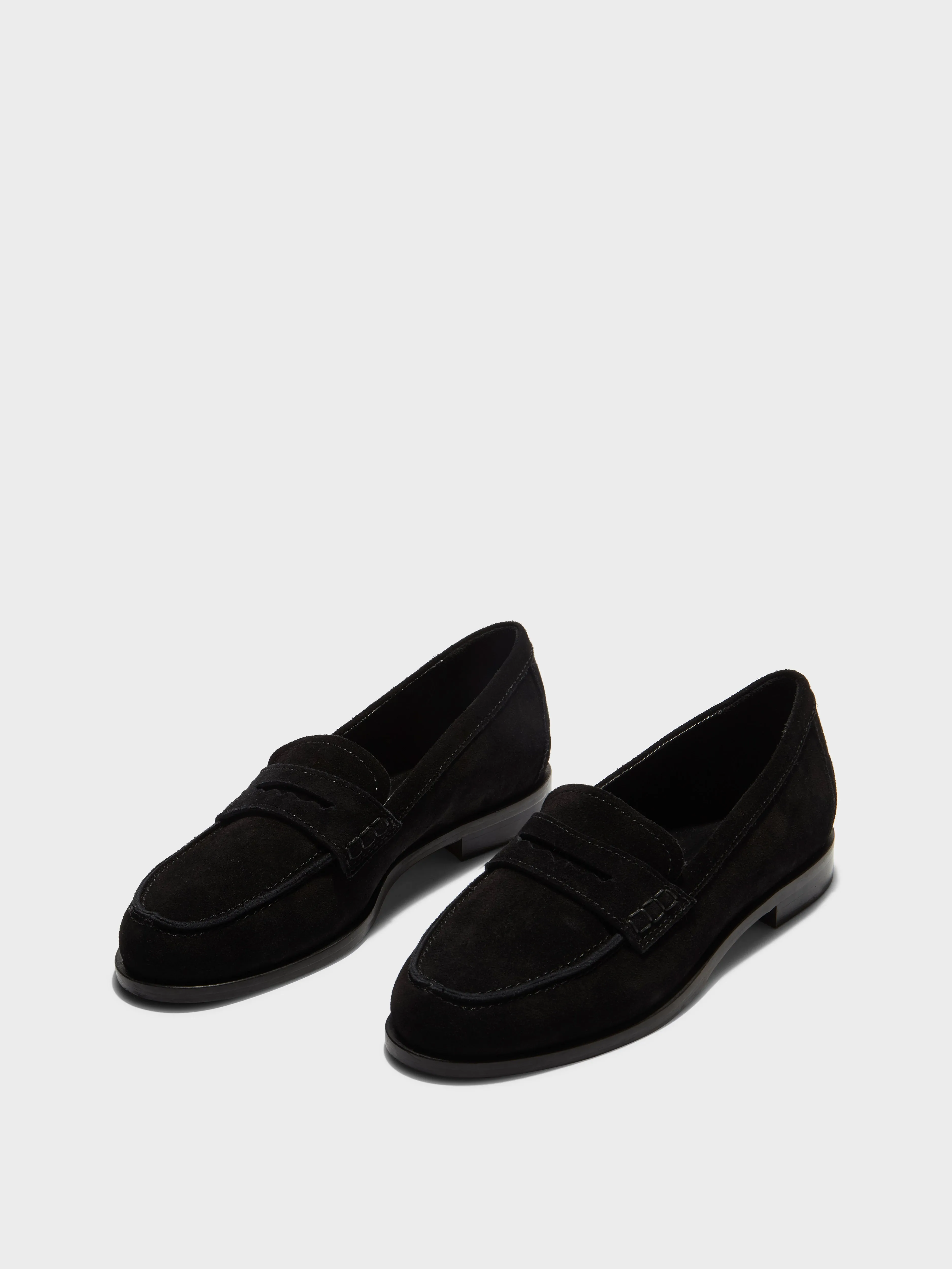 Oscar Suede Loafers Rubber Tread Pattern Soft Step
