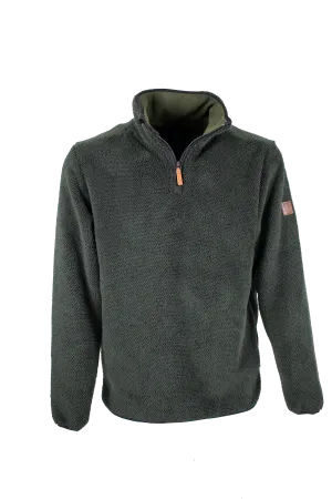 Active Use MF107 - Men's Fleck Quarter Zip Fleece - GREEN