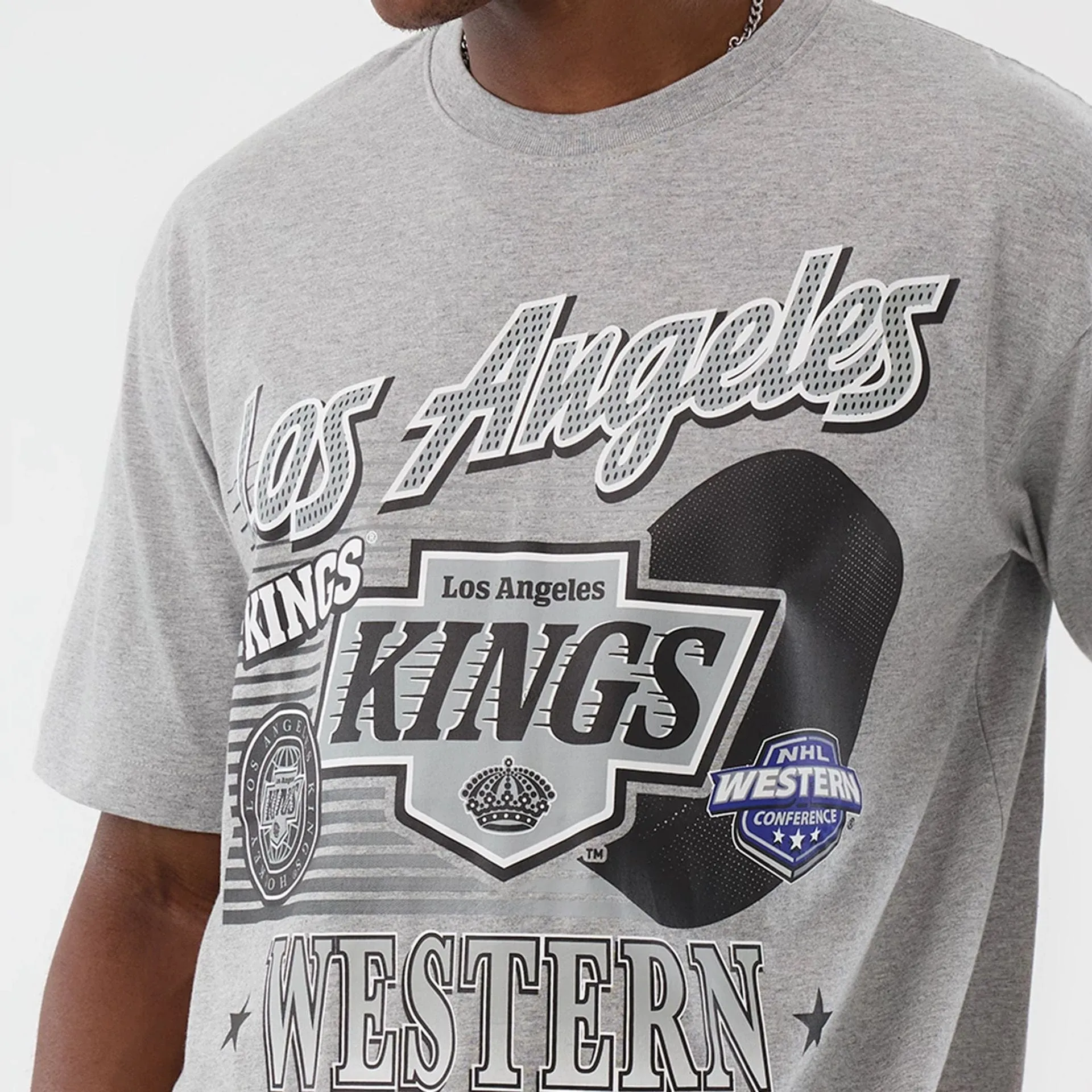 Comfy Active Fit Sporty Design LA Kings NHL Sport Classic Grey T-Shirt