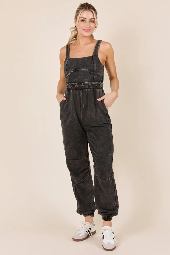 Sheer Fit Tayler Acid Wash Black Jumpsuit SALE