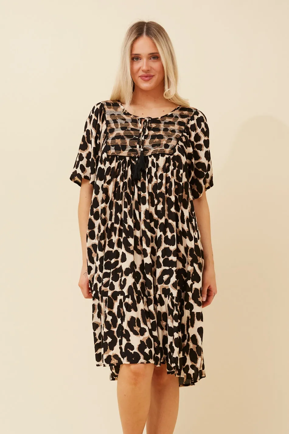 Linen Vibe HONDA ANIMAL PRINT DRESS