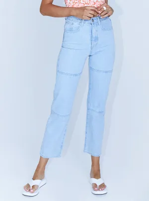 Uptown Jeans Light Wash Denim Cool Texture