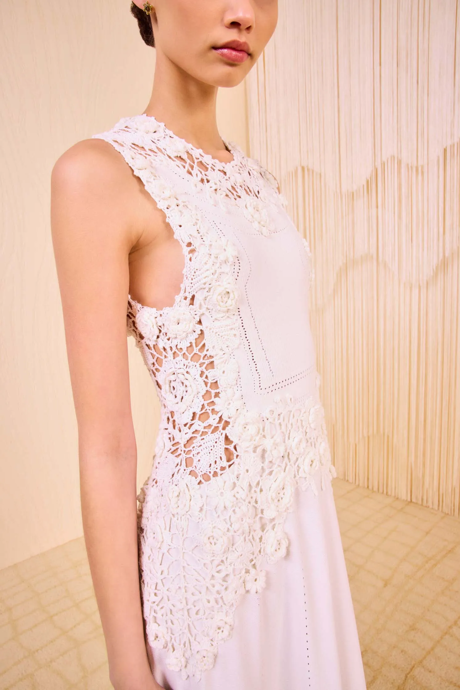 Stylish Fashion AntibacterialFinish Genoveva Sleeveless Knit Maxi Dress - Pristine