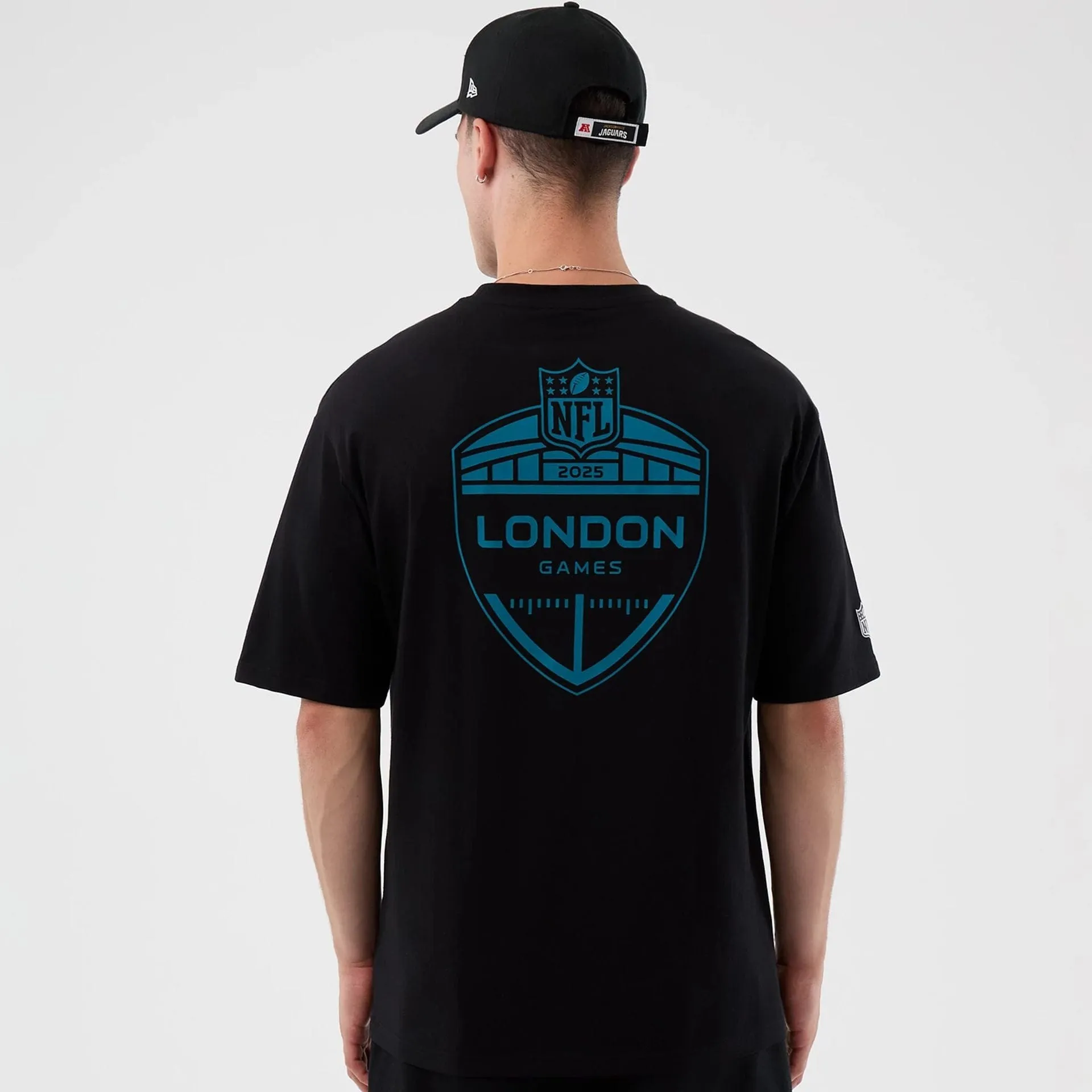 ColorfastFabricTech Jacksonville Jaguars NFL International Series Games Black Oversized T-Shirt