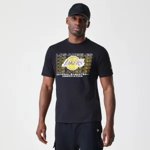 All Purpose Wear LA Lakers NBA Stack Wordmark Black T-Shirt