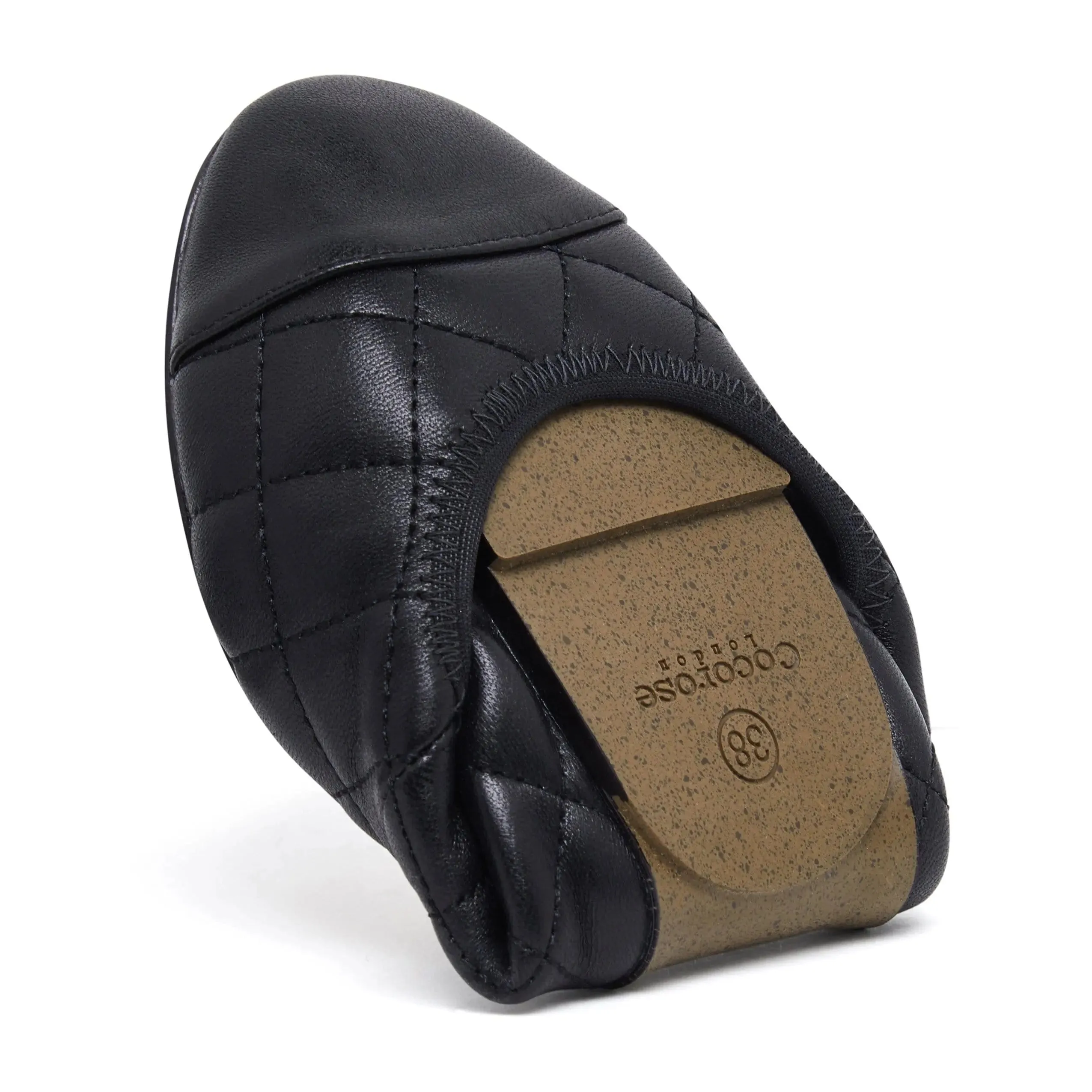 Piccadilly - Quilted Black Ballerinas Dynamic Support System Bridge Path